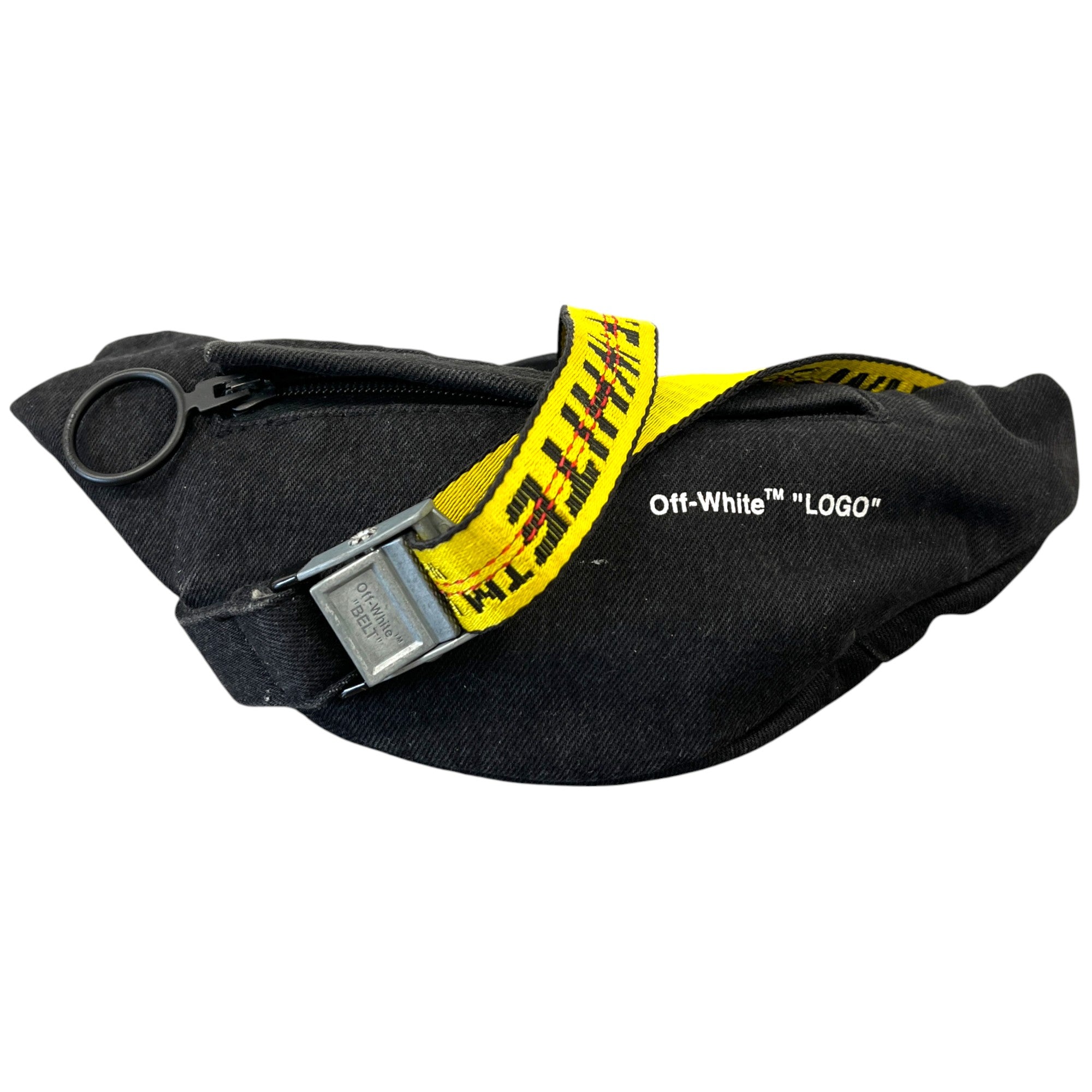 Men's Denim Industrial Strap Belt Bag Black