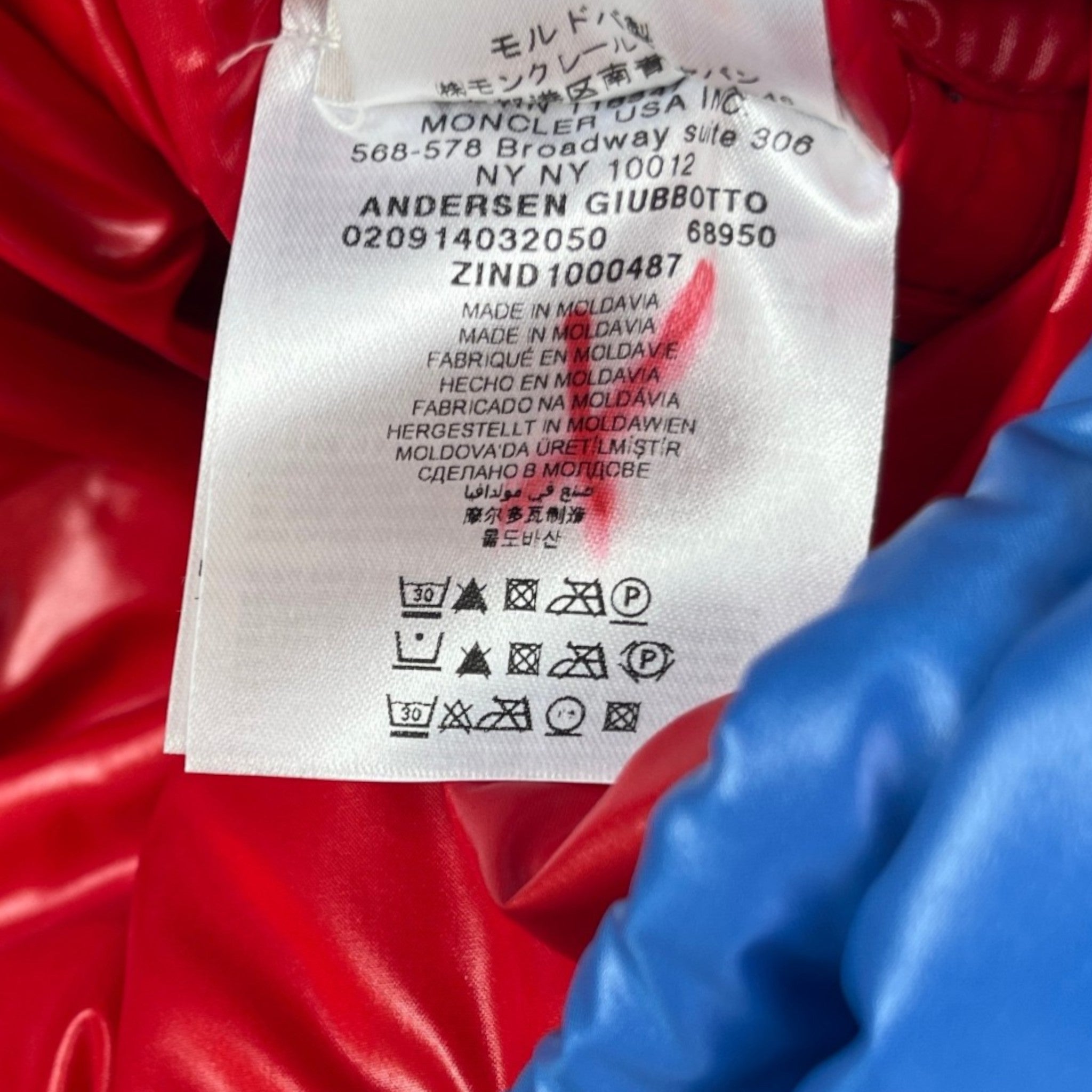 Men's Anderson Removable Sleeves Down Jacket Blue Size 0/XS