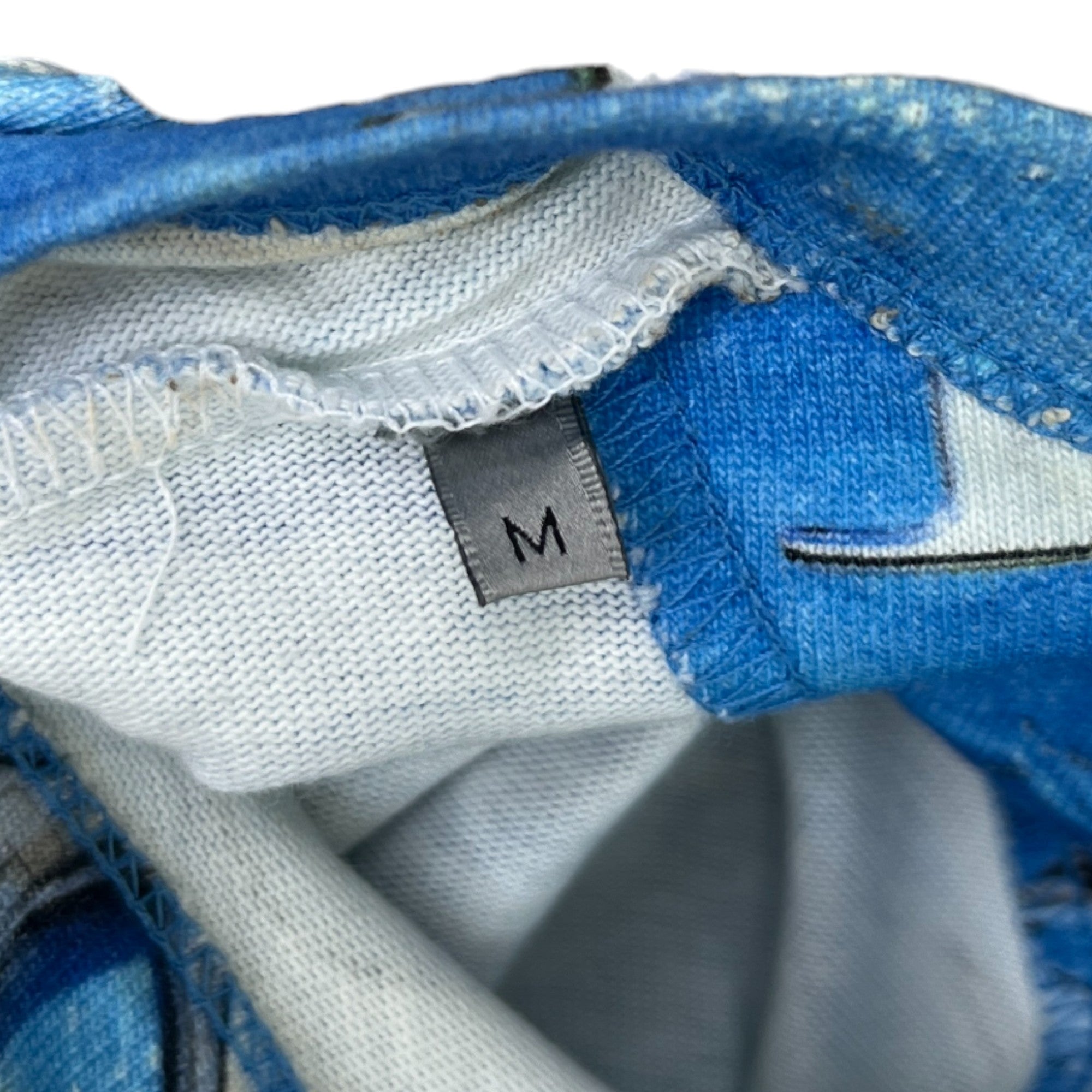 Men's X Sorayama Dolphin Print T-Shirt Blue Size M