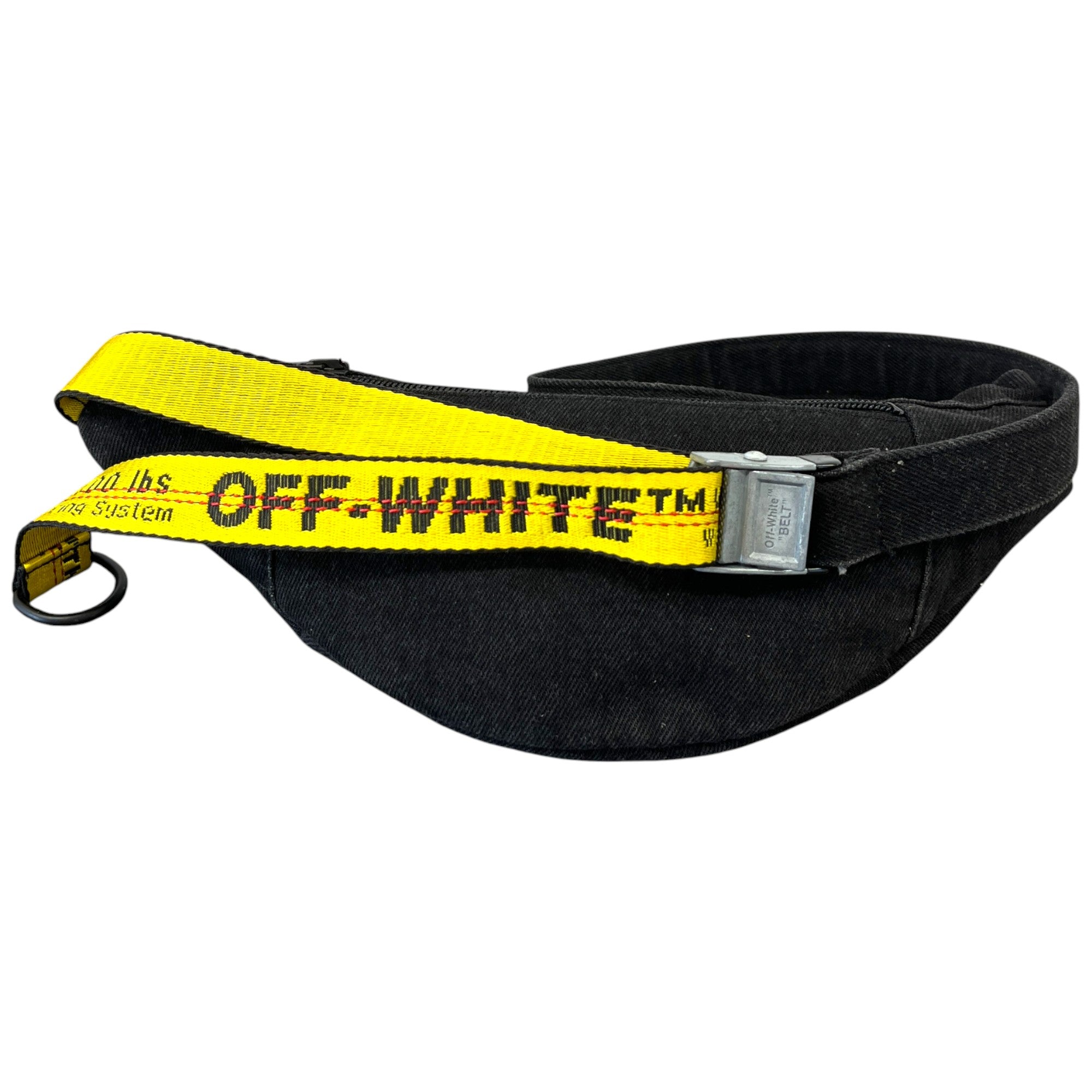 Men's Denim Industrial Strap Belt Bag Black