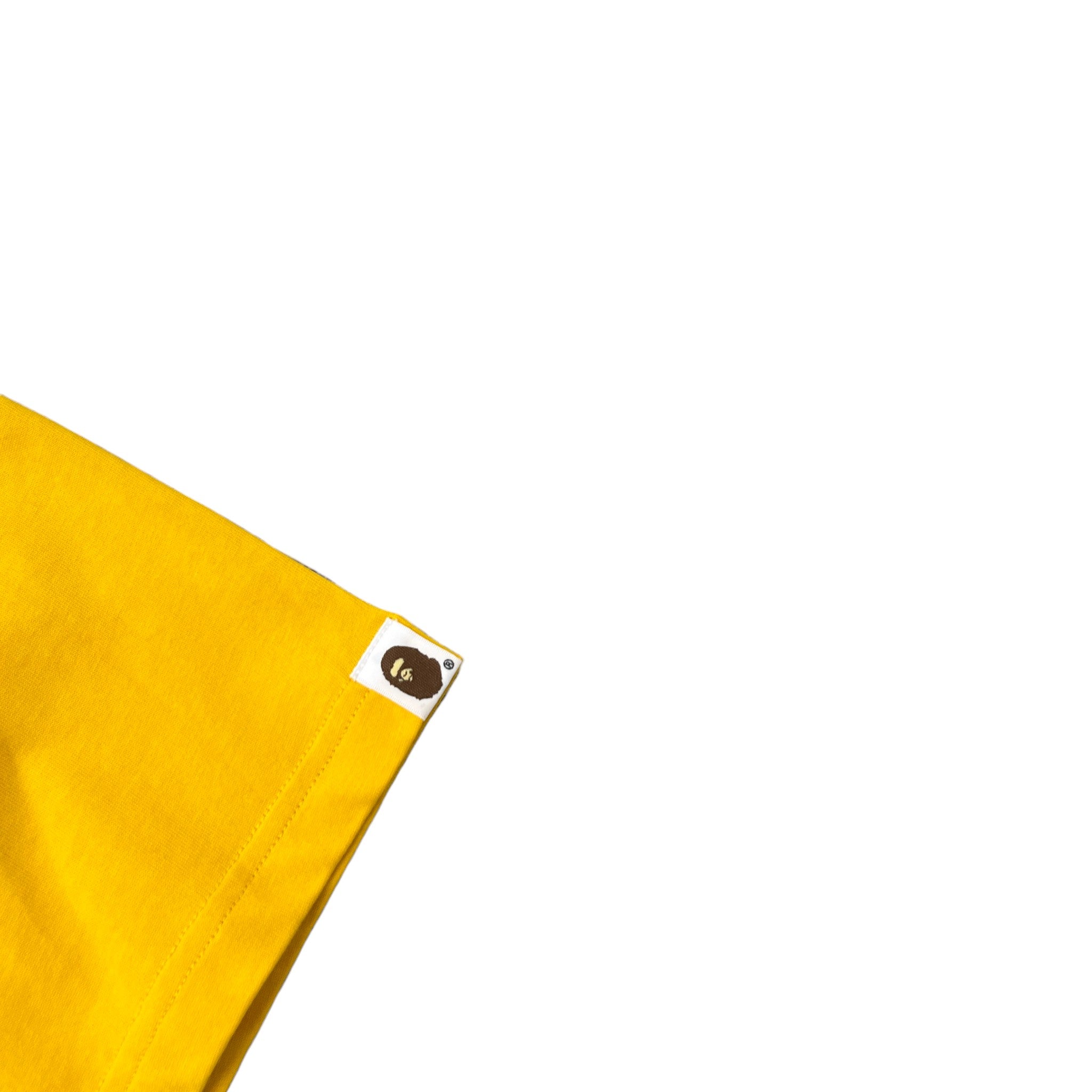 Men's Logo Print T-Shirt Yellow Size L