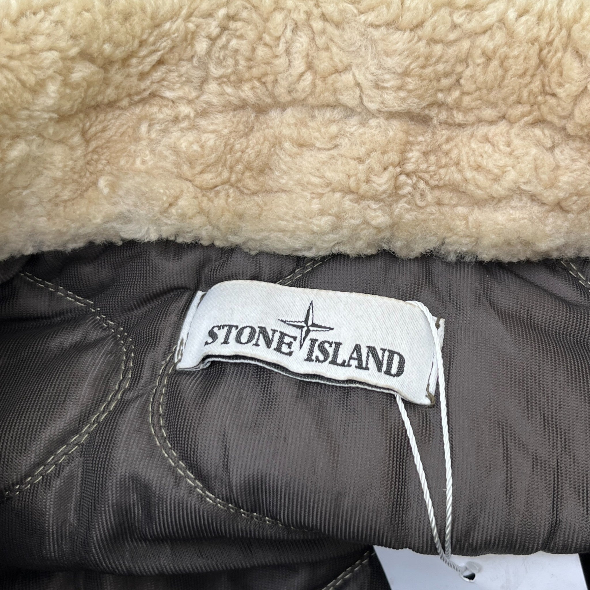 Men's Applique Logo Jacket Khaki Size L