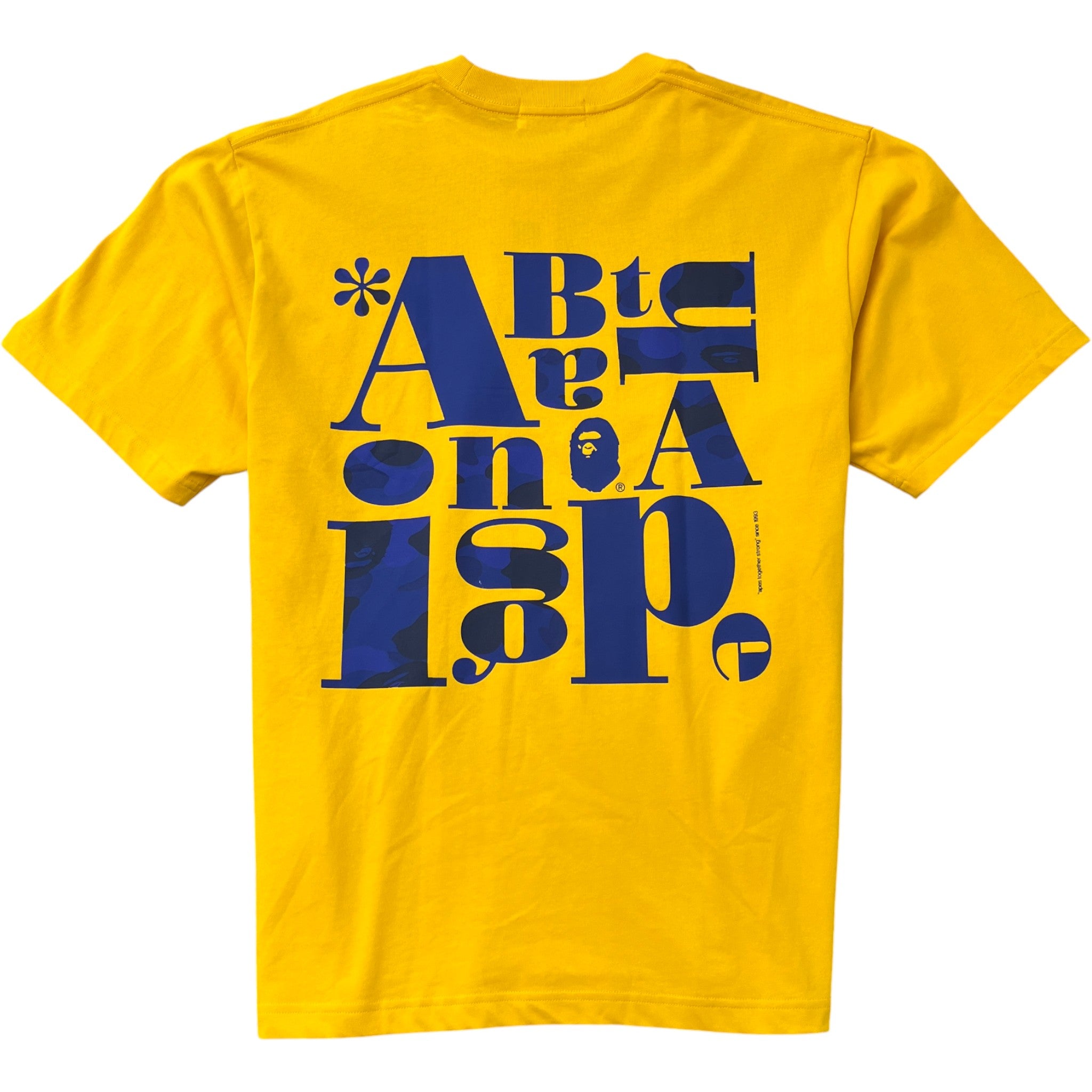 Men's Logo Print T-Shirt Yellow Size L