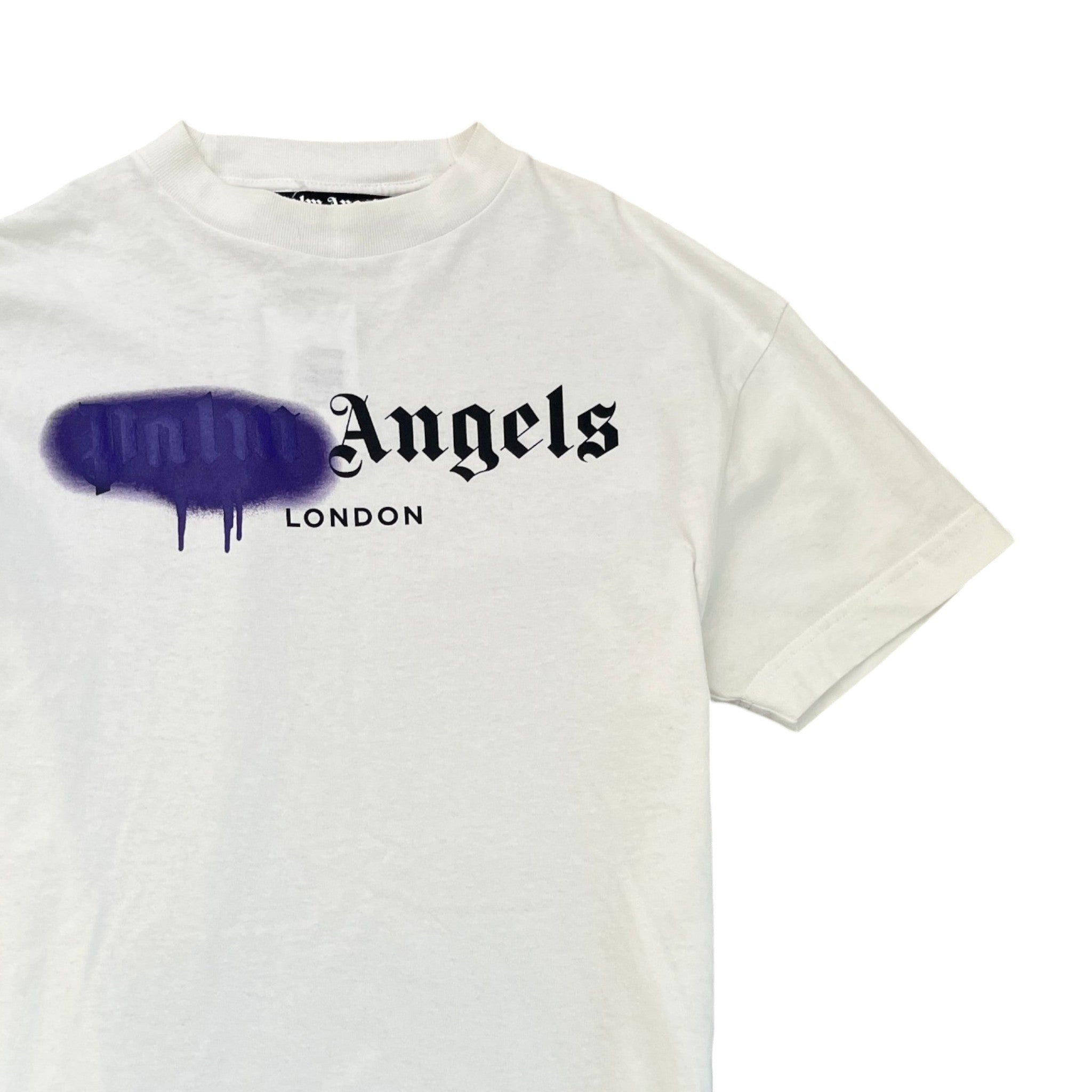 Men's Sprayed London Logo T-Shirt White Size XXS