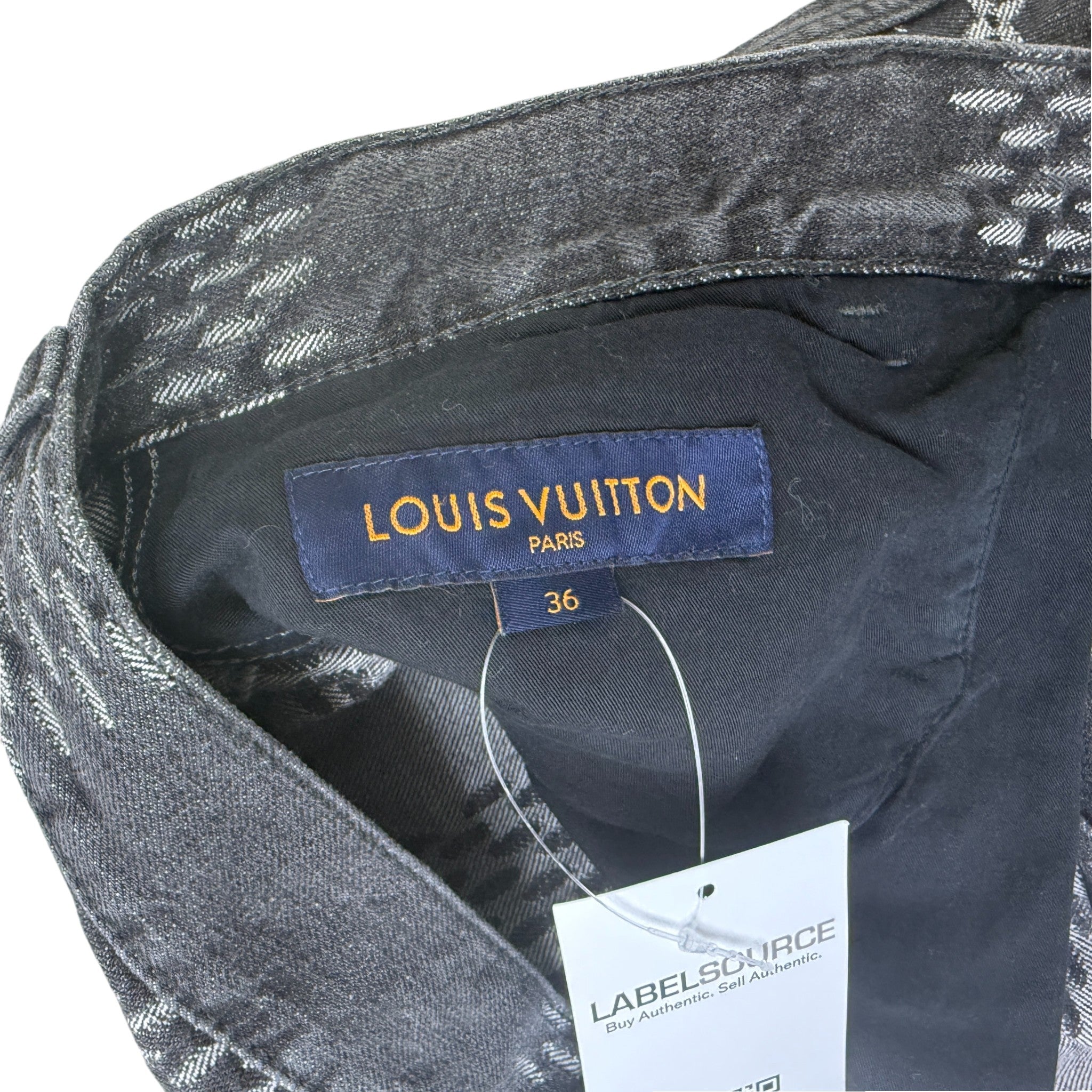 Men's Nigo Giant Damier Jeans Black Size Waist 36"