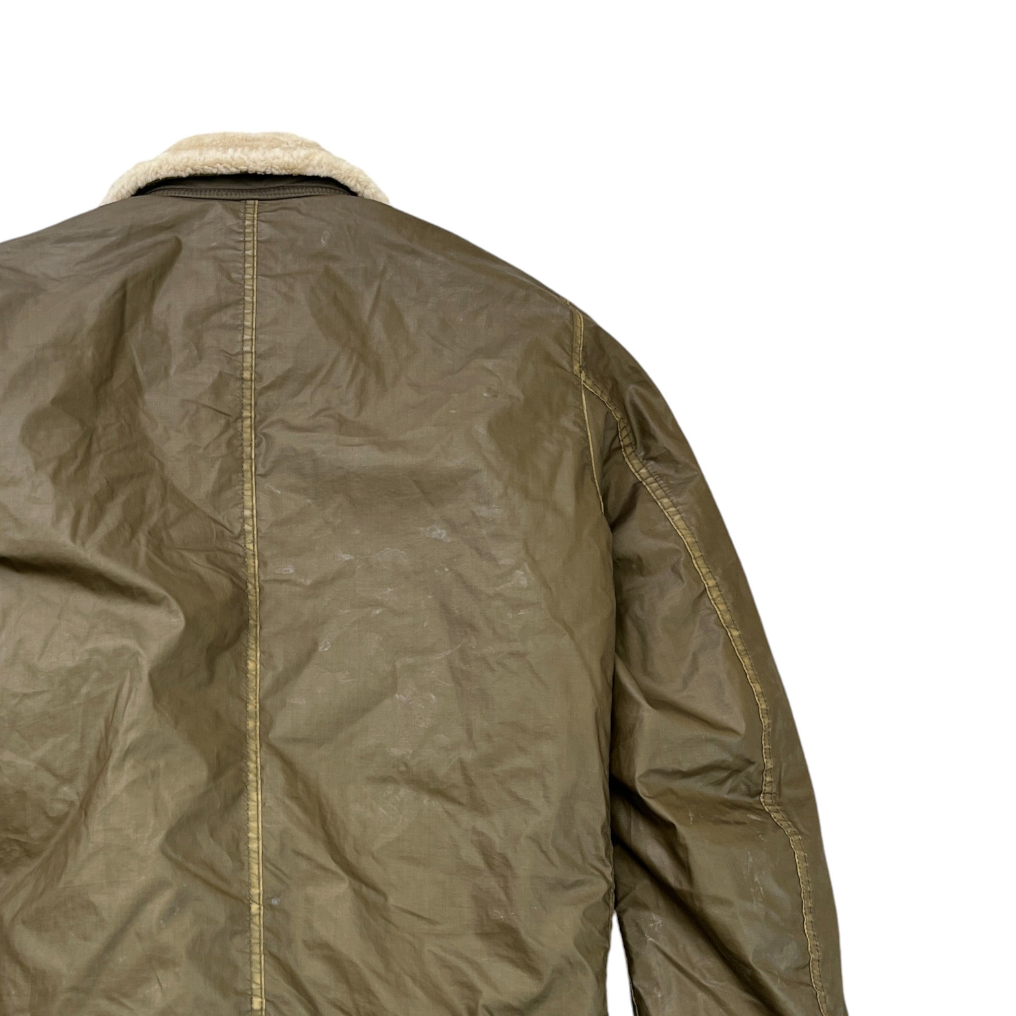 Men's Applique Logo Jacket Khaki Size L