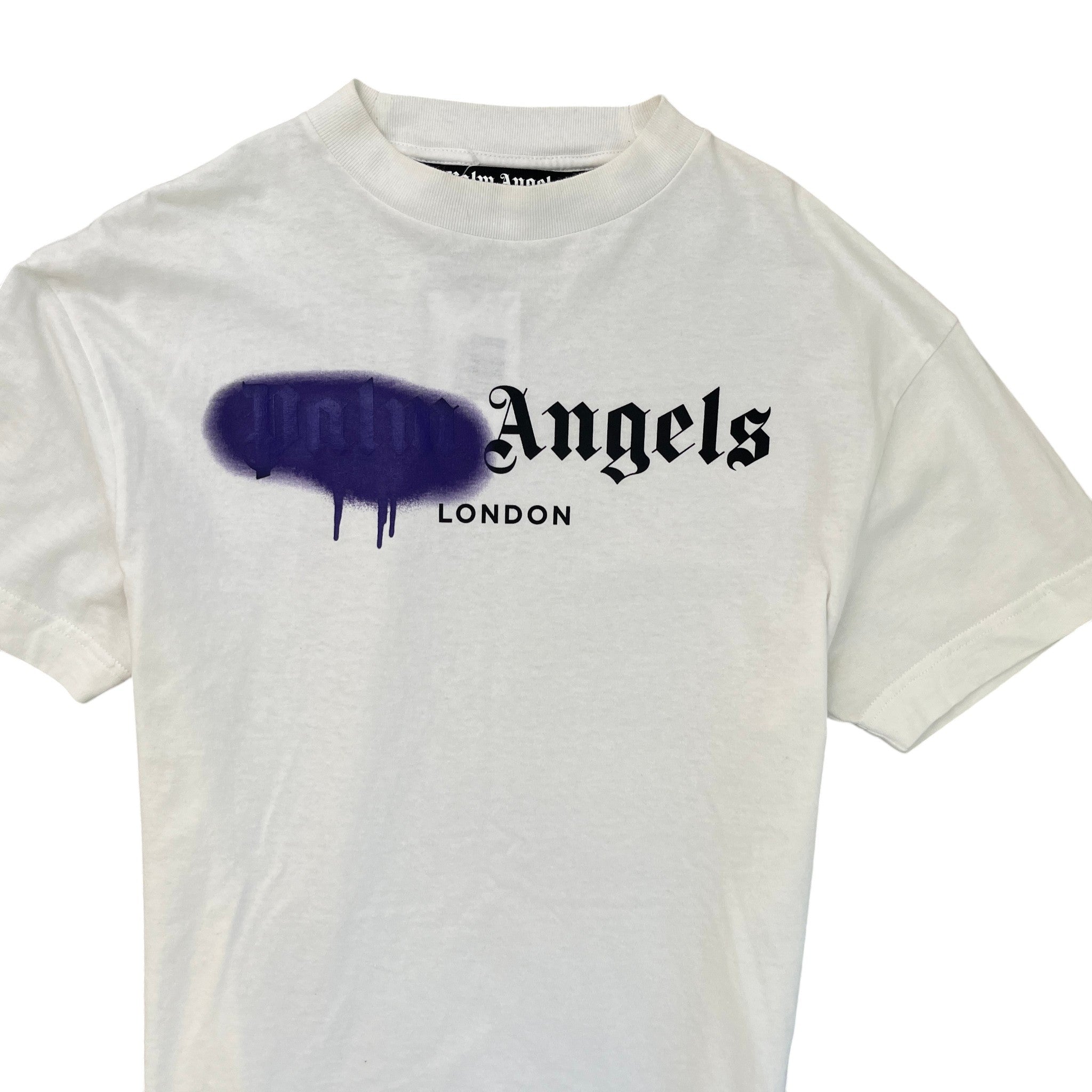 Men's Sprayed London Logo T-Shirt White Size XXS