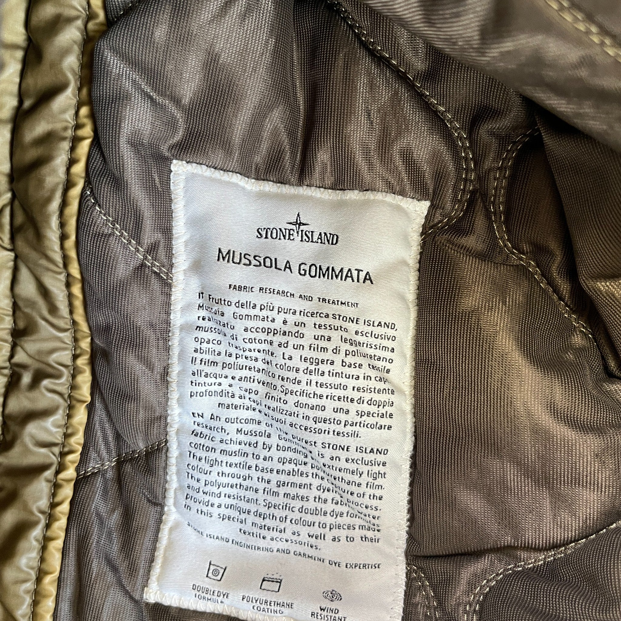 Men's Applique Logo Jacket Khaki Size L