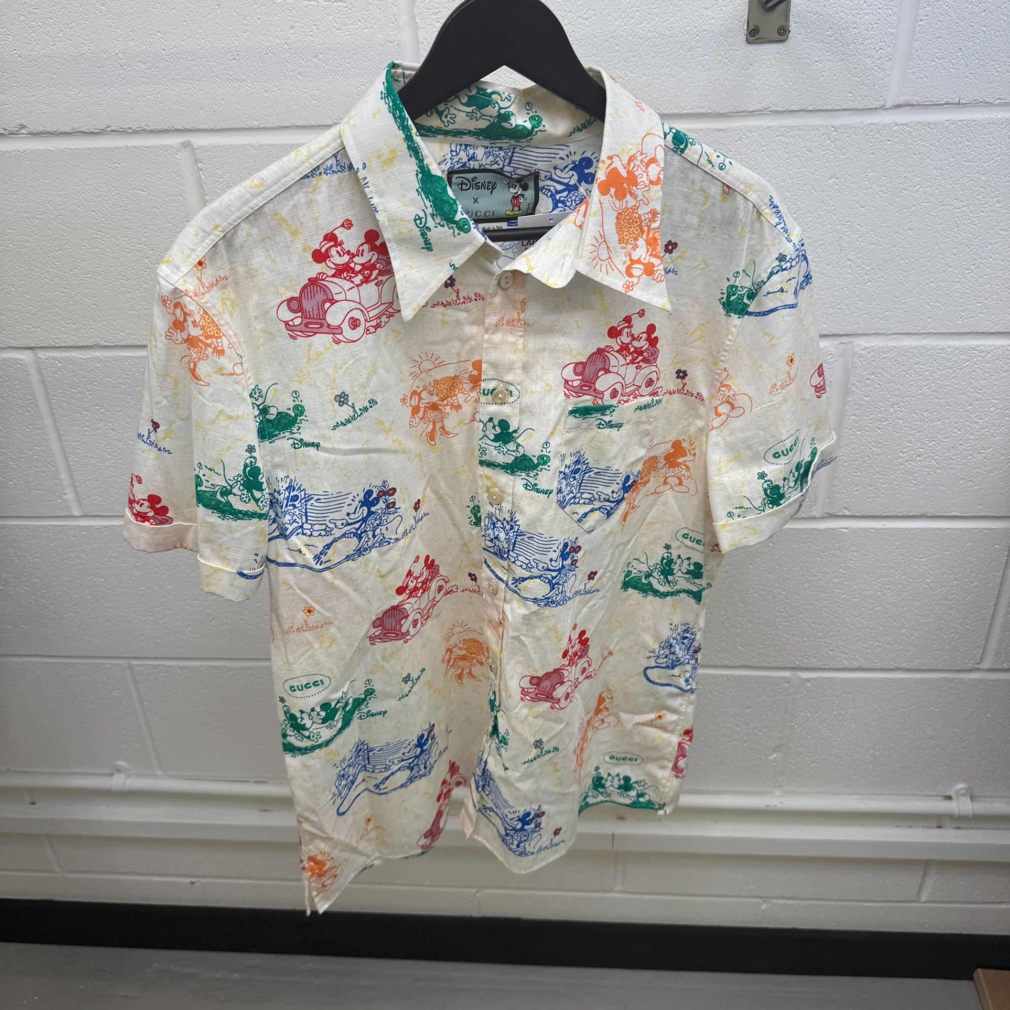 Men's X Disney Mickey & Minnie Print OverShirt Multi-Coloured Size IT 56 / UK XXXL