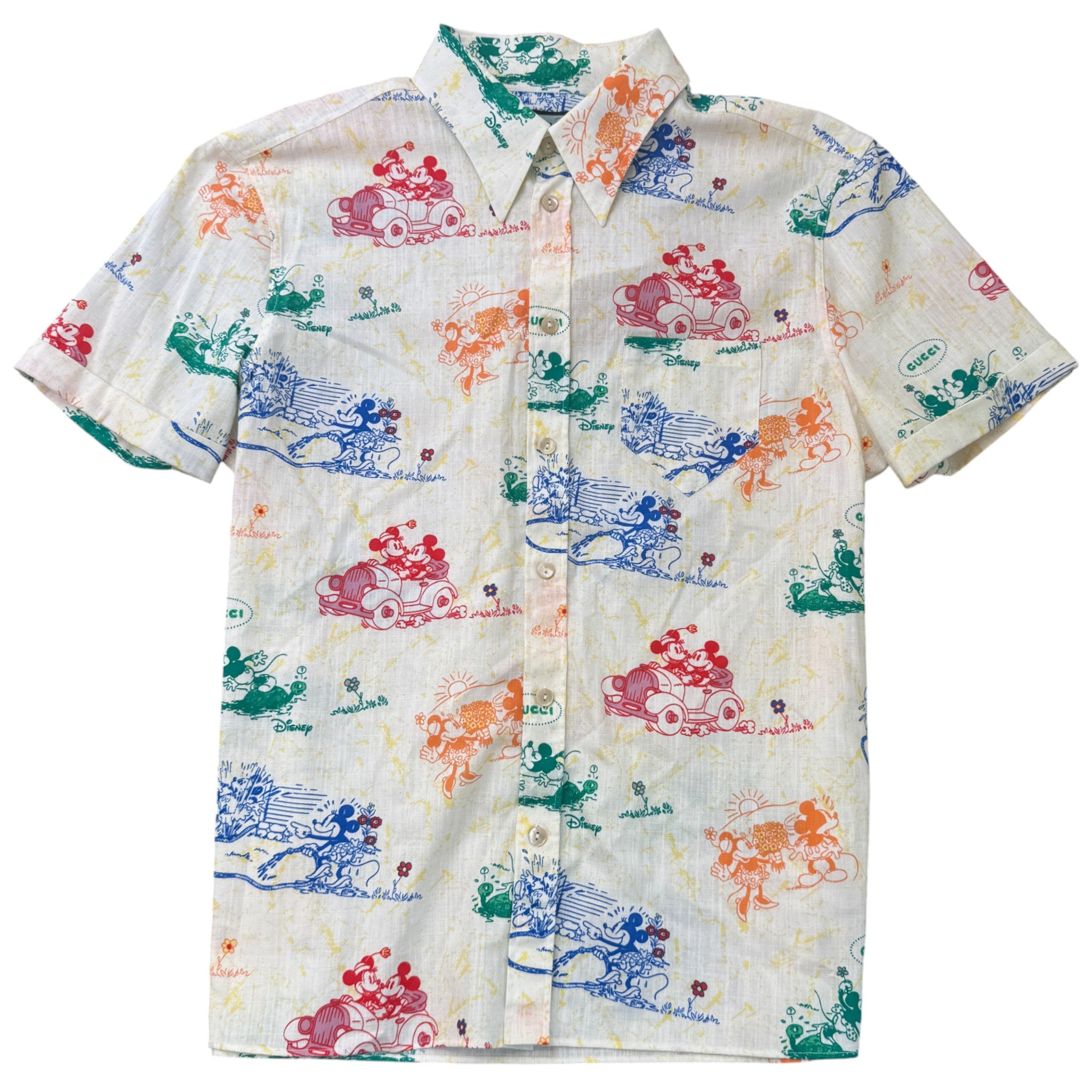 Men's X Disney Mickey & Minnie Print OverShirt Multi-Coloured Size IT 56 / UK XXXL