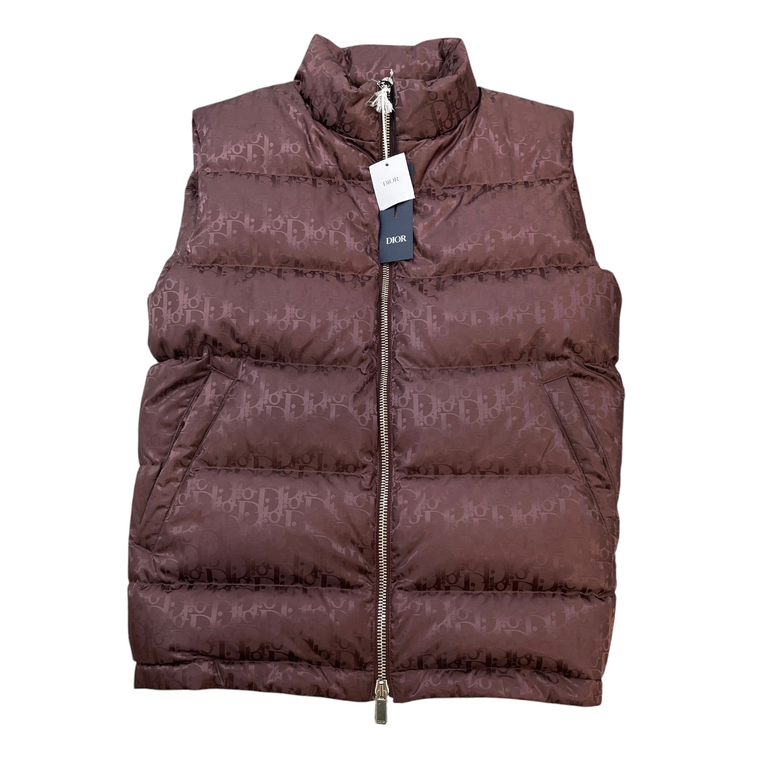 Men's Oblique Gilet Burgundy Size IT 54 / XXL