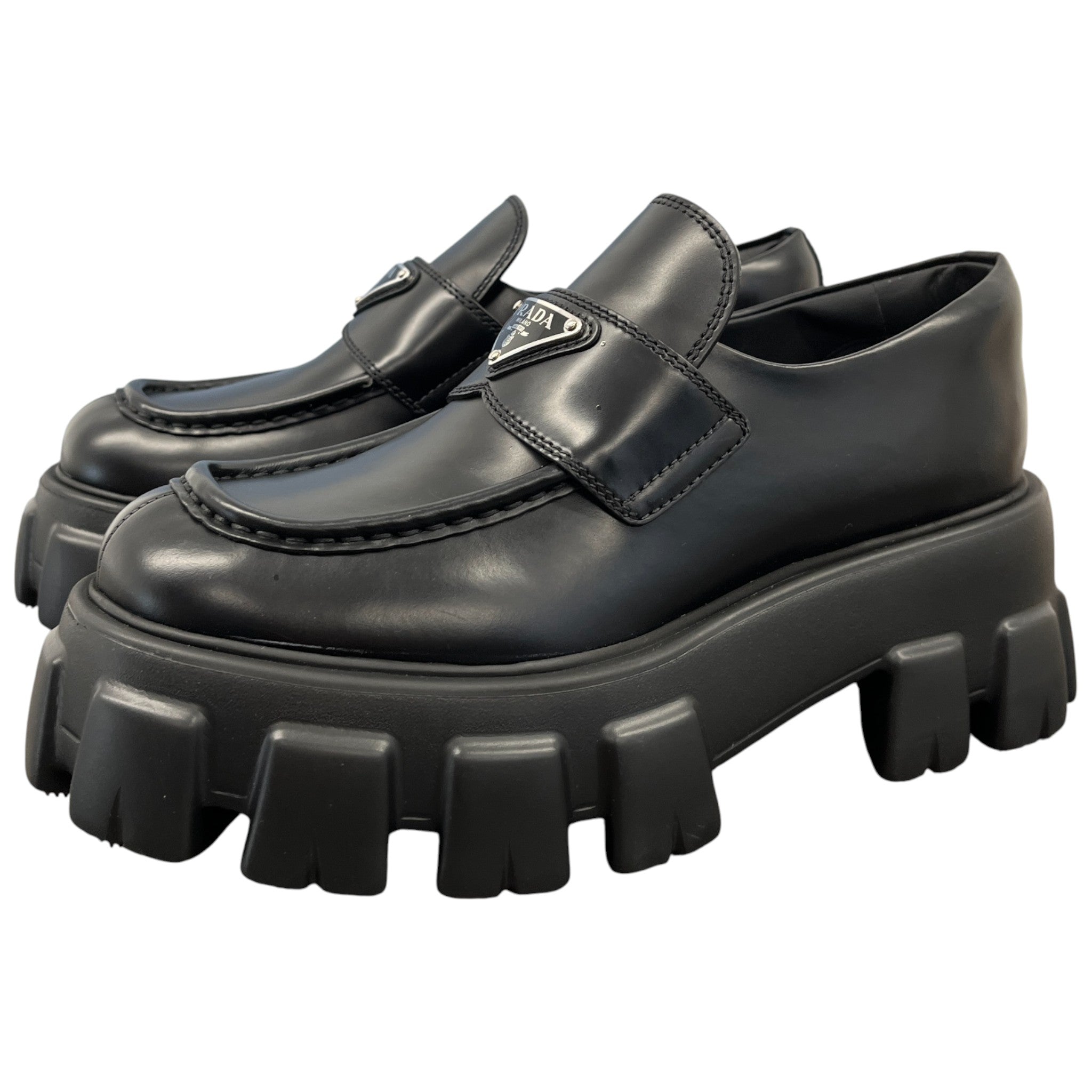 Women's Monolith Platform Loafers Black Size EU 38 / UK 5