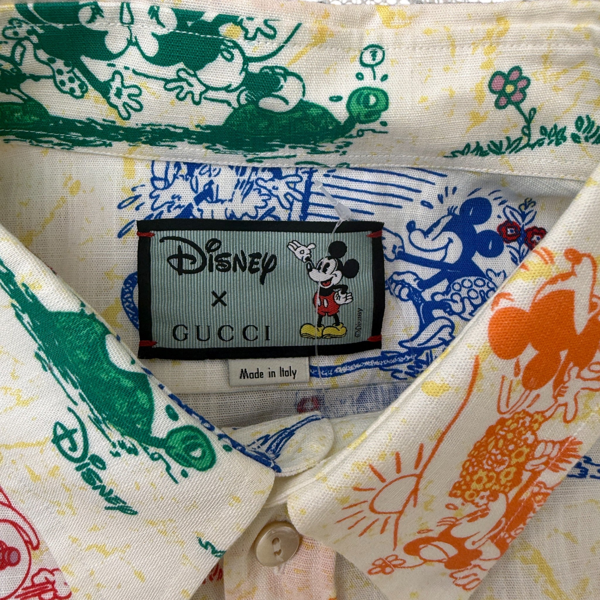 Men's X Disney Mickey & Minnie Print OverShirt Multi-Coloured Size IT 56 / UK XXXL