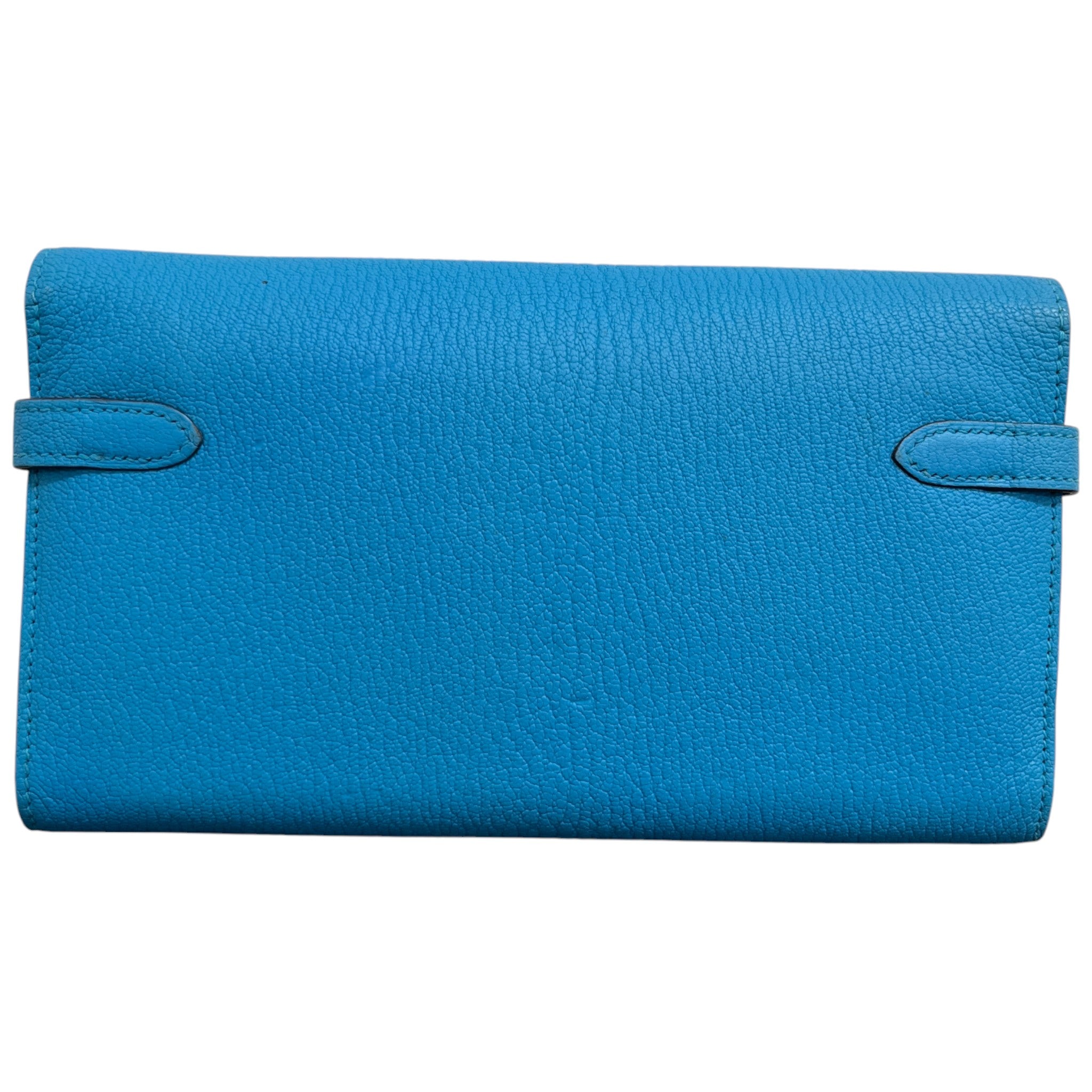 Women's Kelly Togo Leather Purse Blue