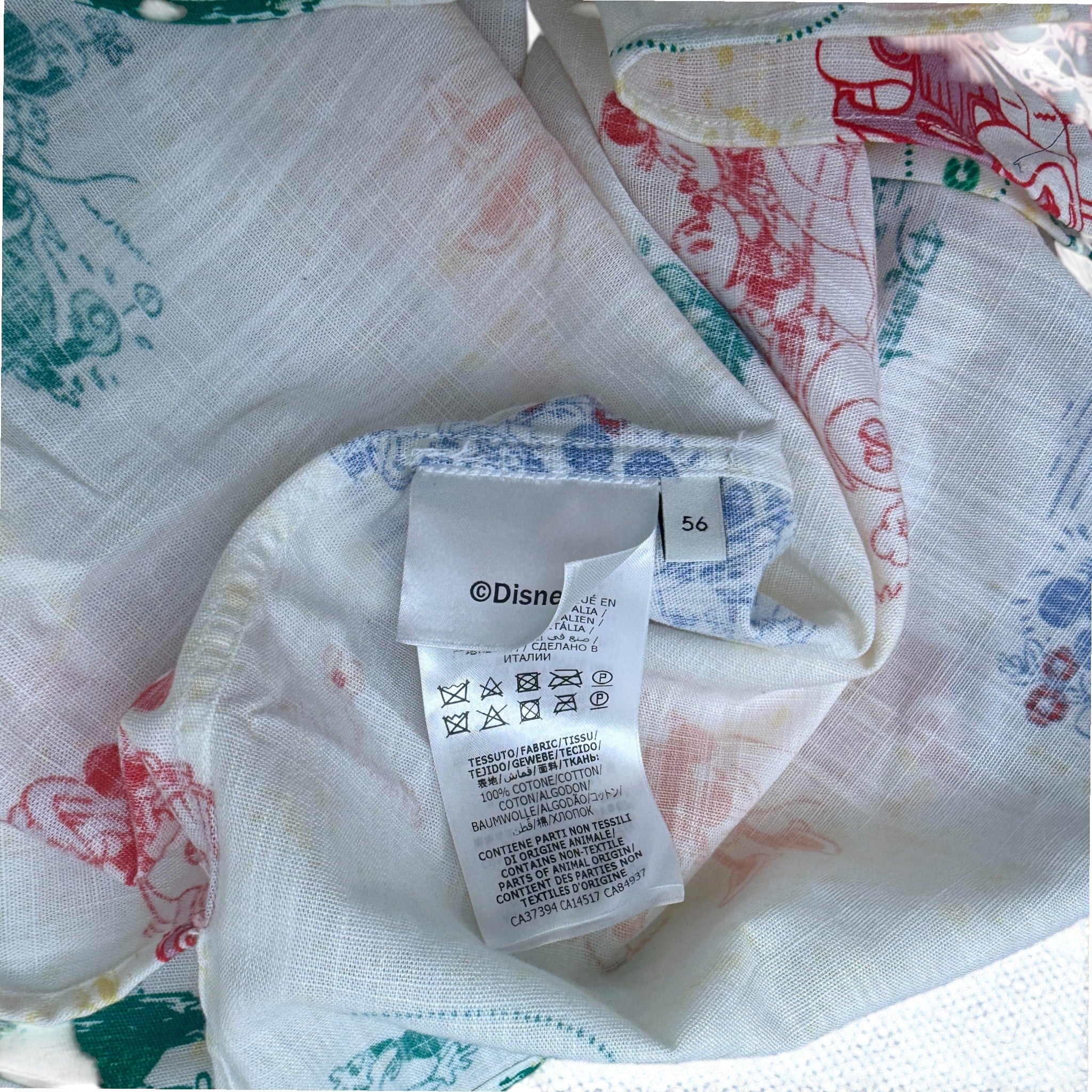 Men's X Disney Mickey & Minnie Print OverShirt Multi-Coloured Size IT 56 / UK XXXL