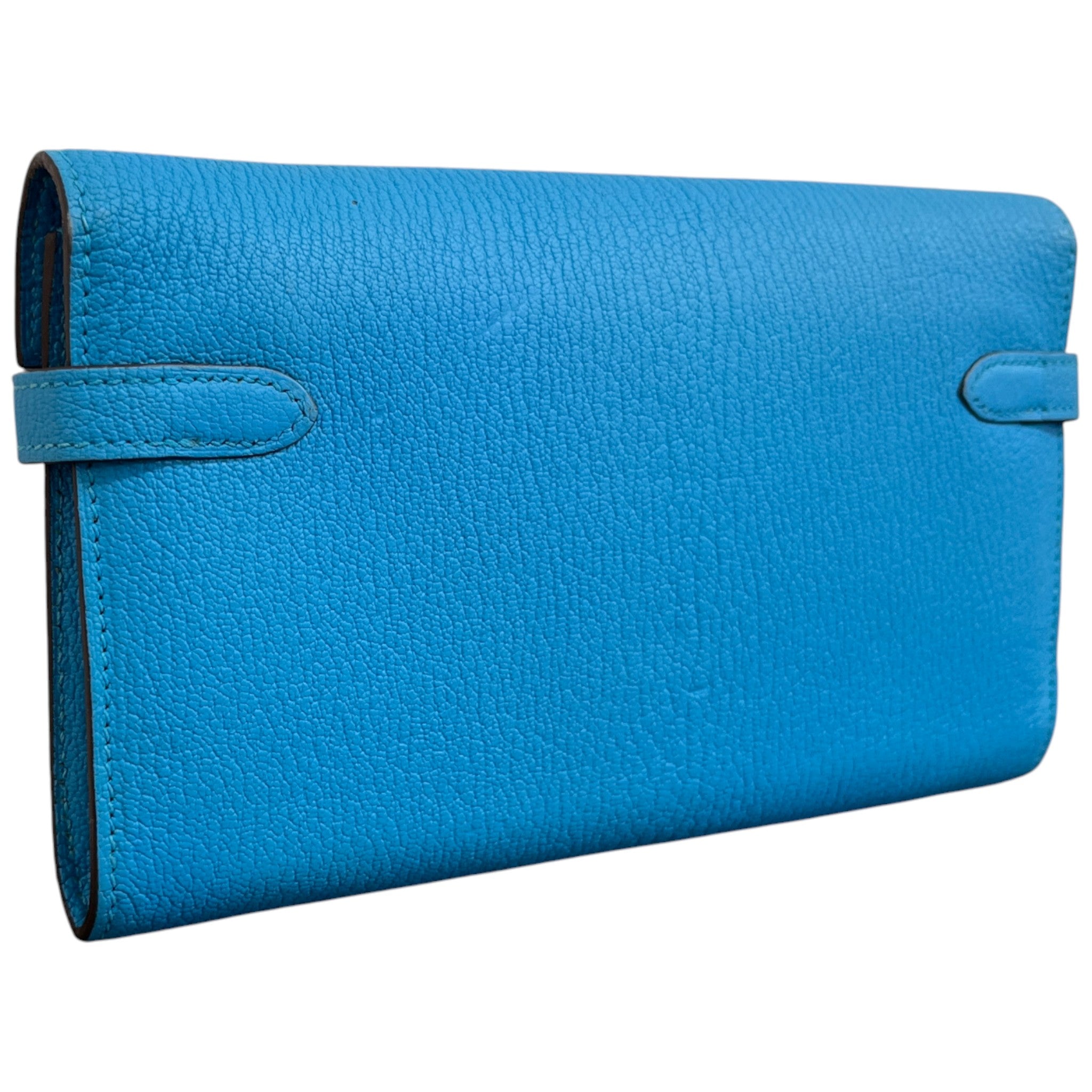 Women's Kelly Togo Leather Purse Blue
