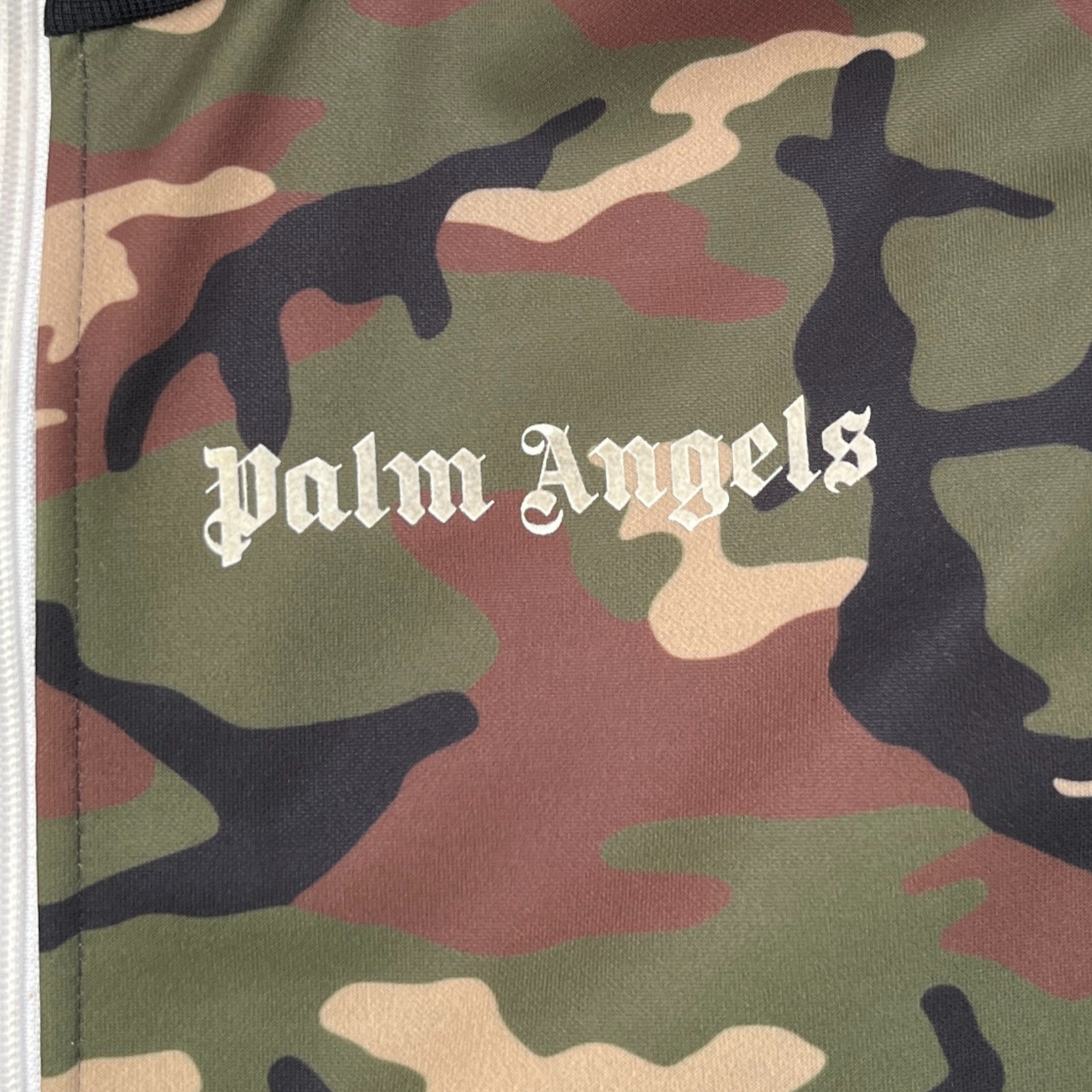 Men's Camo Logo Print Track Jacket Multi-Coloured Size L