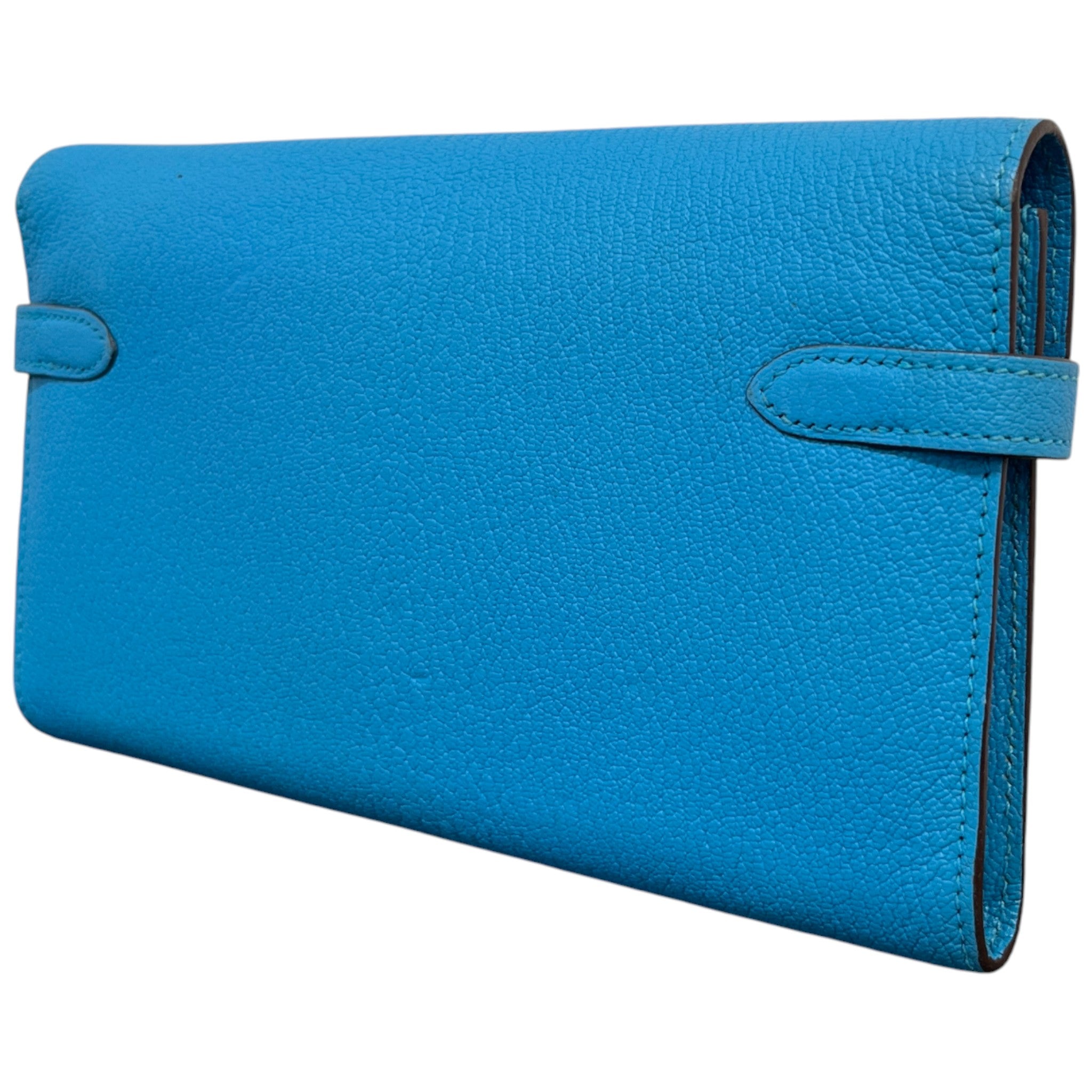 Women's Kelly Togo Leather Purse Blue