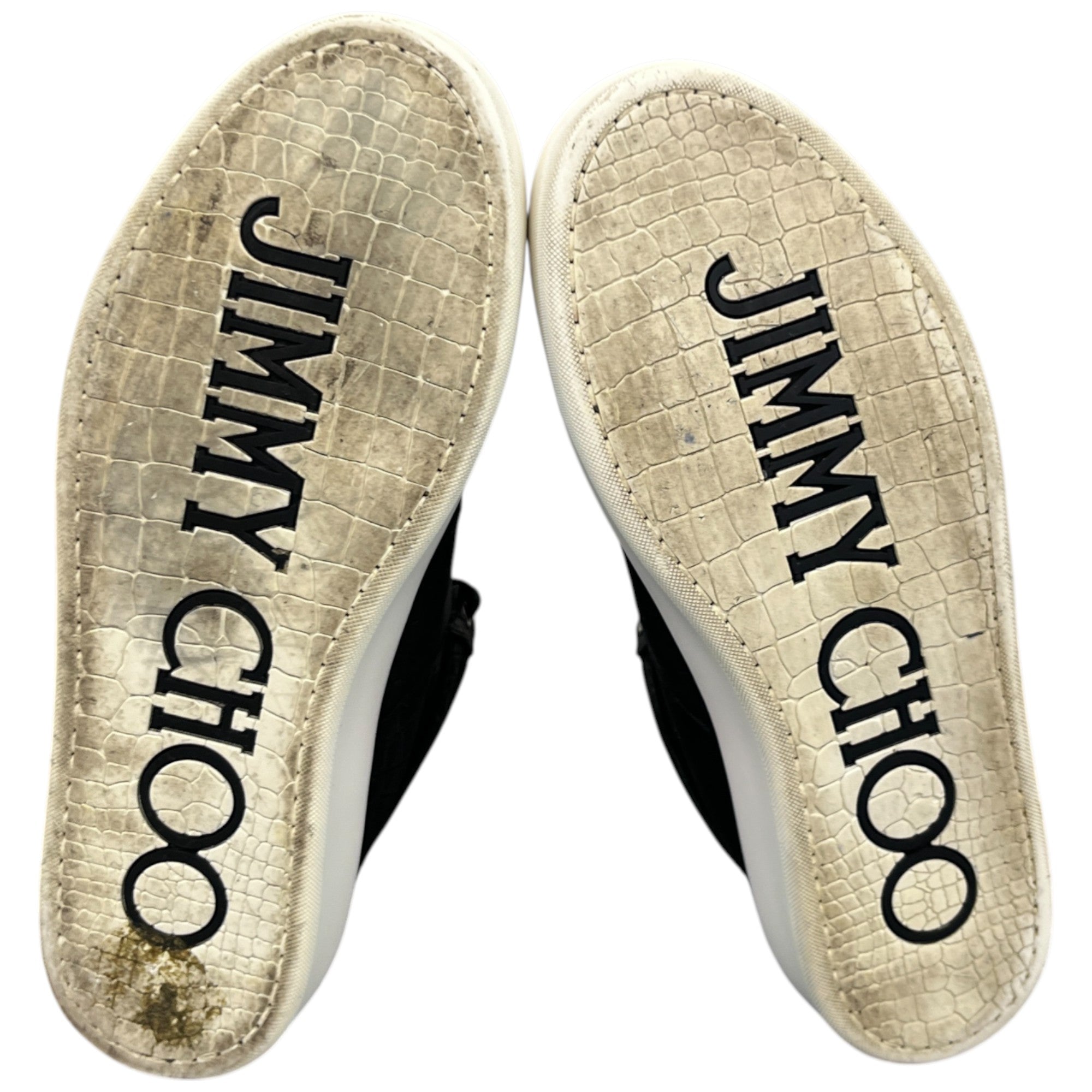 Men's Croc Embossed High Trainers Black Size EU 40 / UK 6