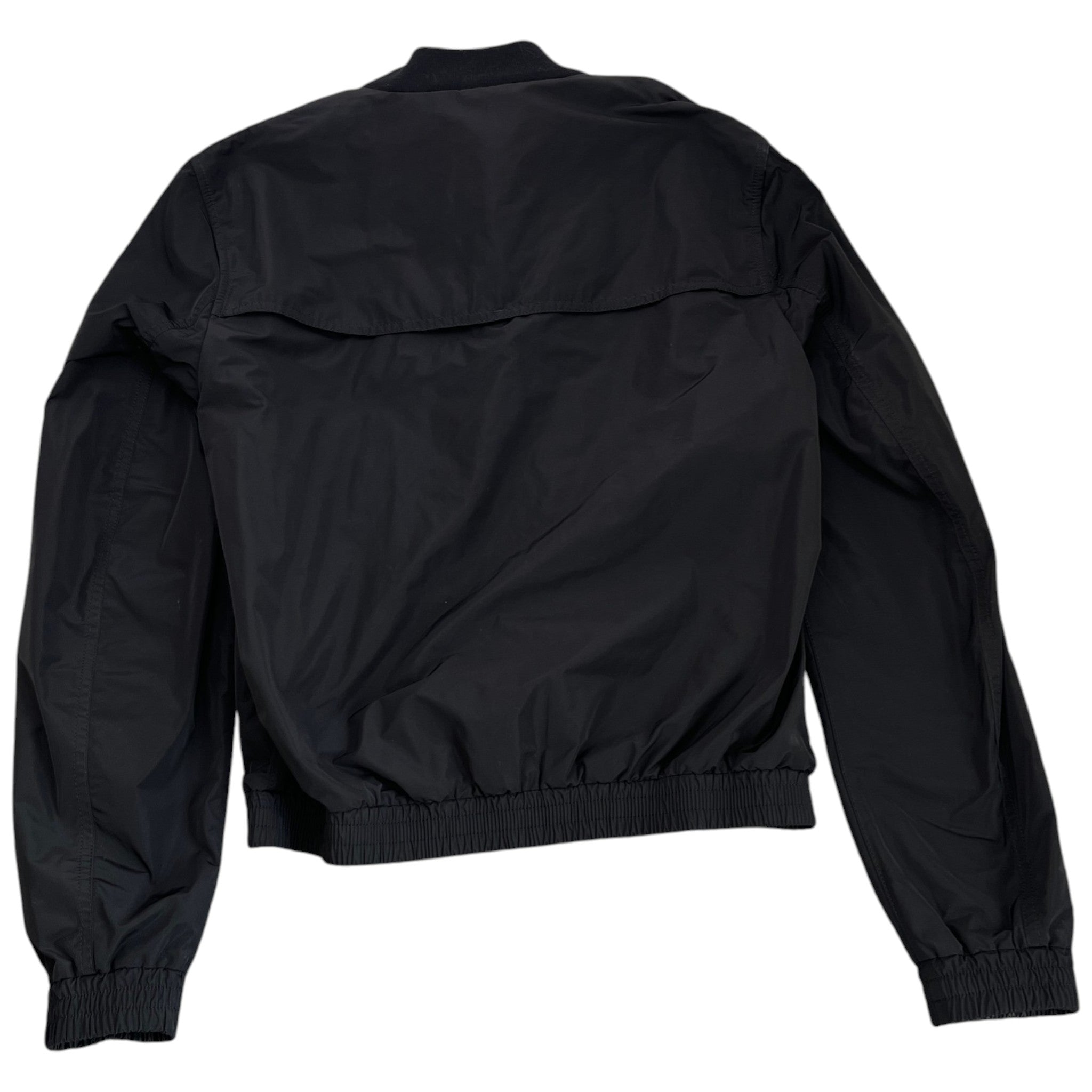 Men's Plaque Logo Bomber Jacket Black Size M