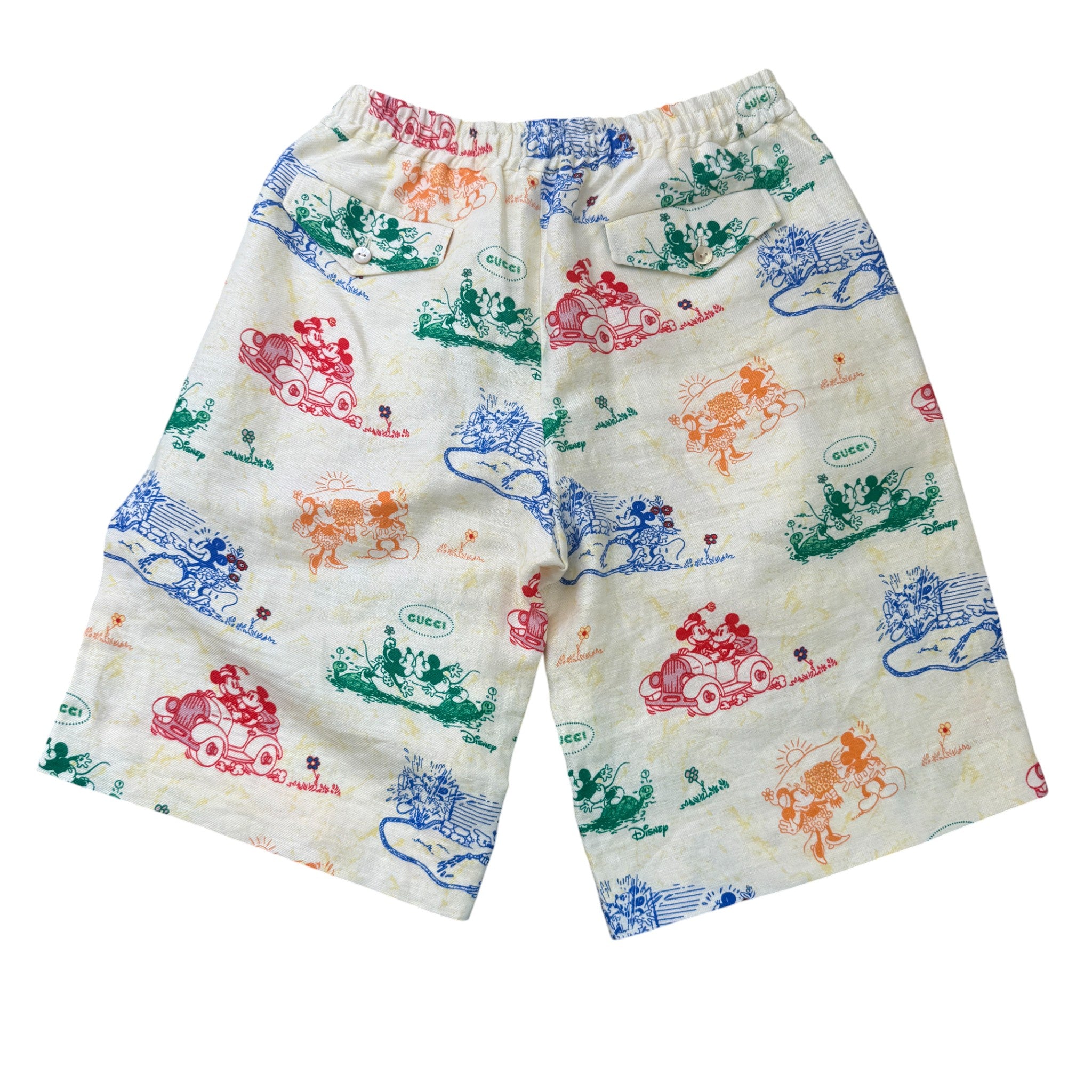 Men's X Disney Mickey & Minnie Print Shorts Multi-Coloured Size IT 50 / UK 34