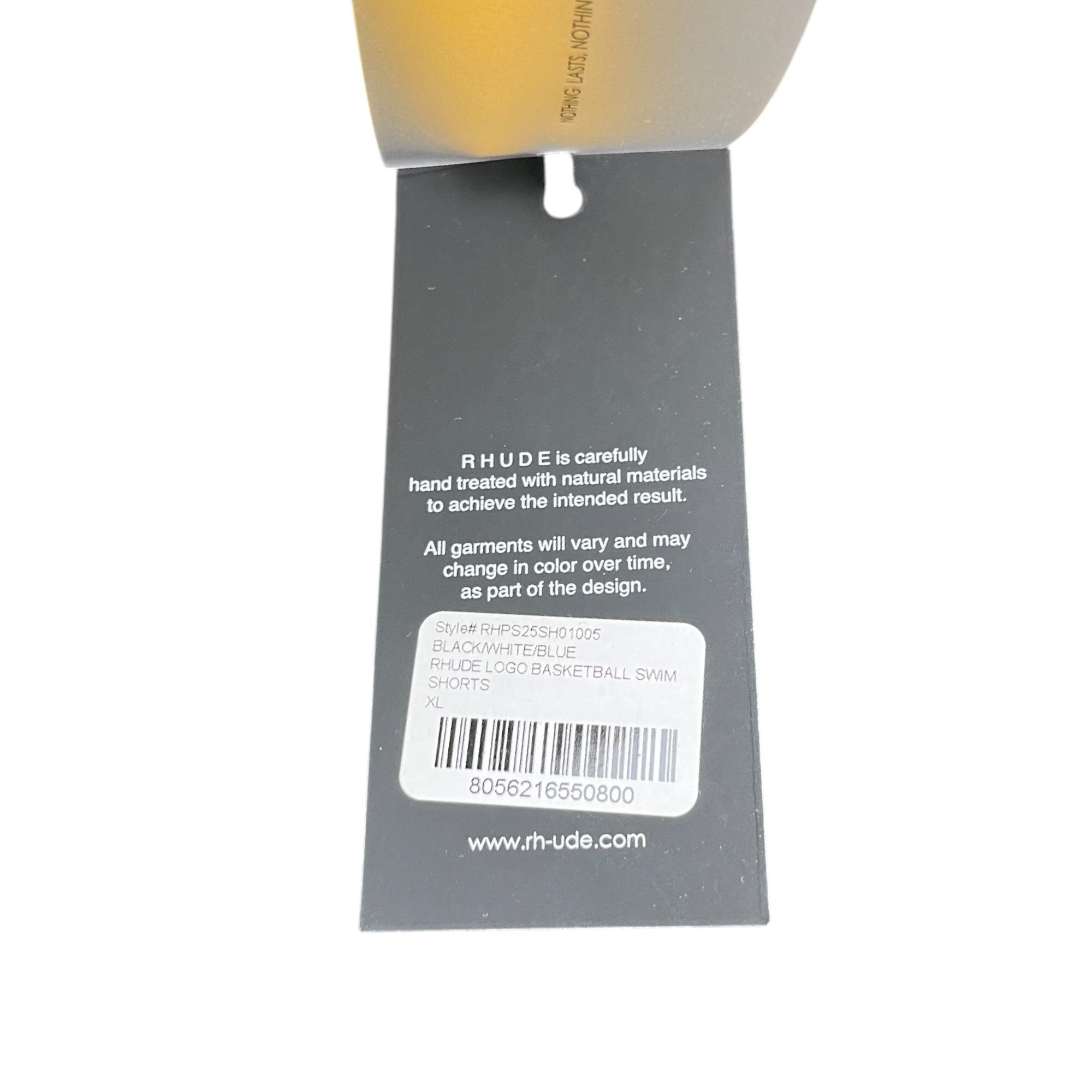 Men's Logo Print Swim Shorts Black Size XL