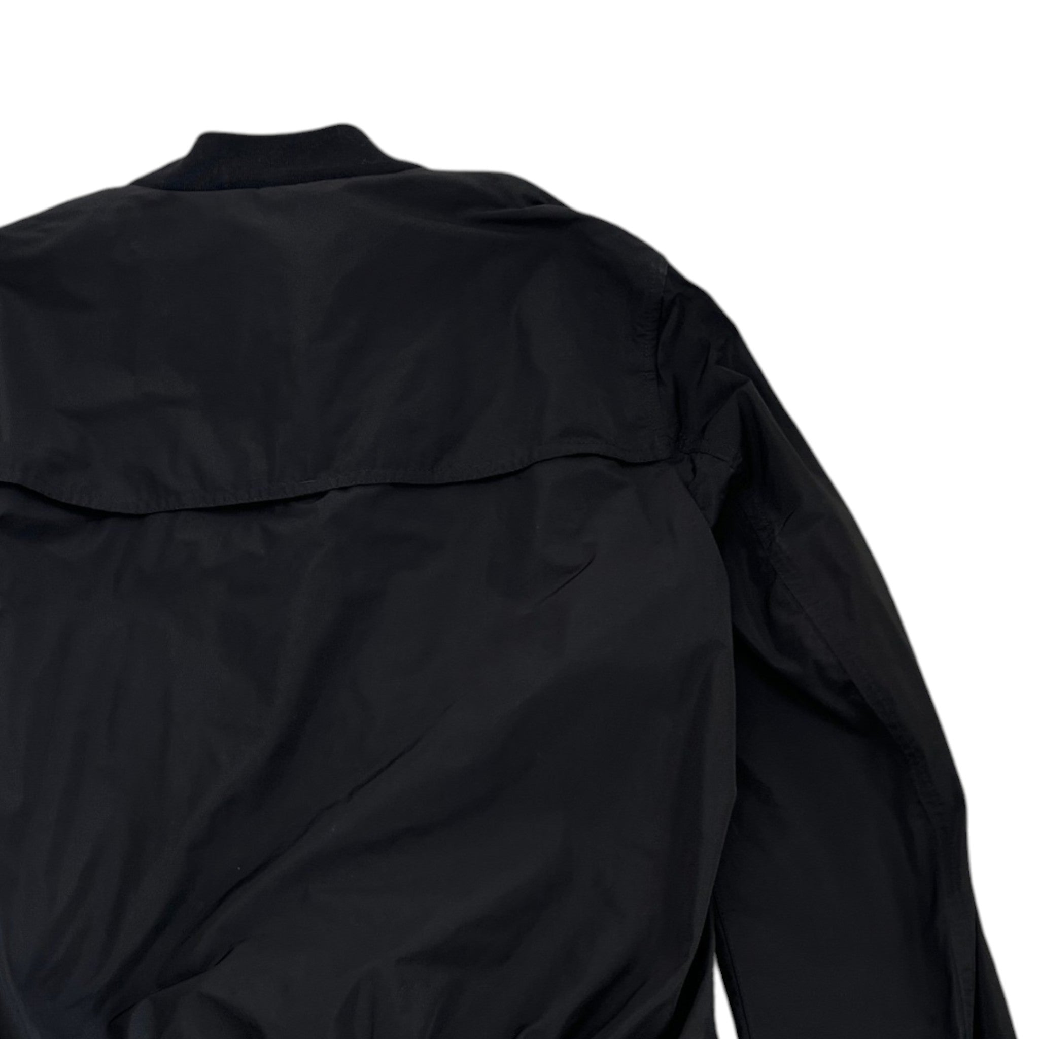 Men's Plaque Logo Bomber Jacket Black Size M