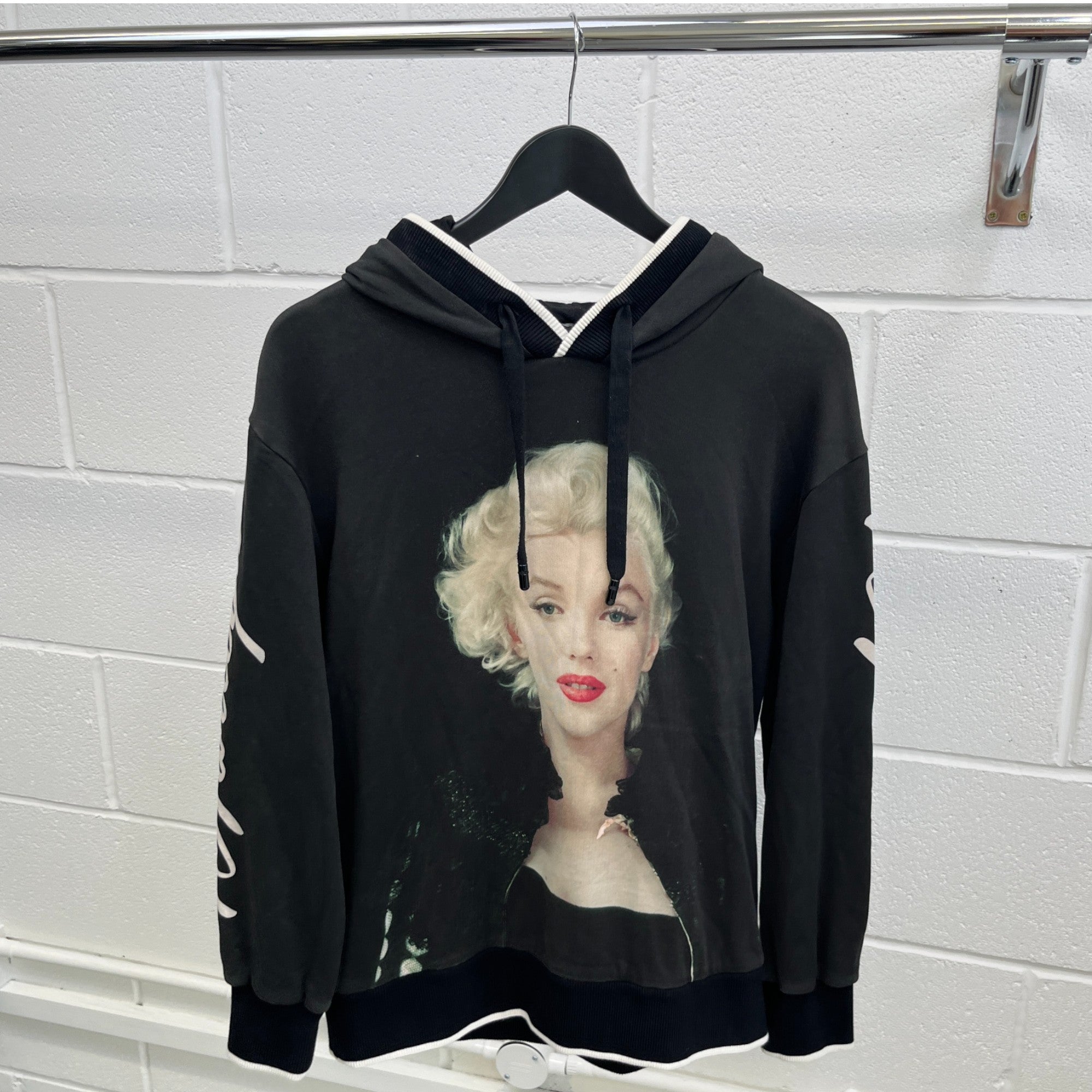 Women's Marilyn Monroe Graphic It 38 Uk 6 Hoodie Black Size S