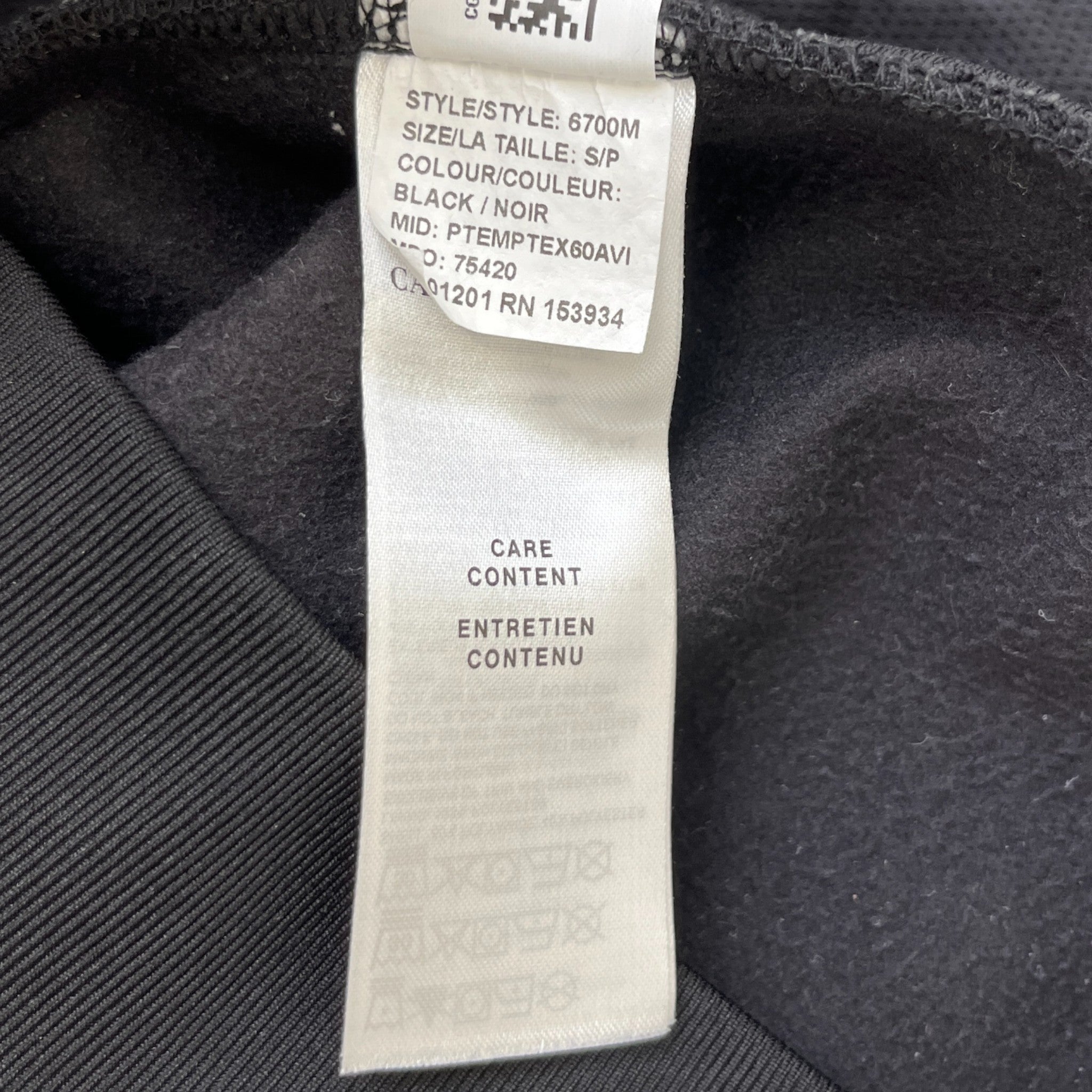 Men's Science Research Hoodie Black Size S