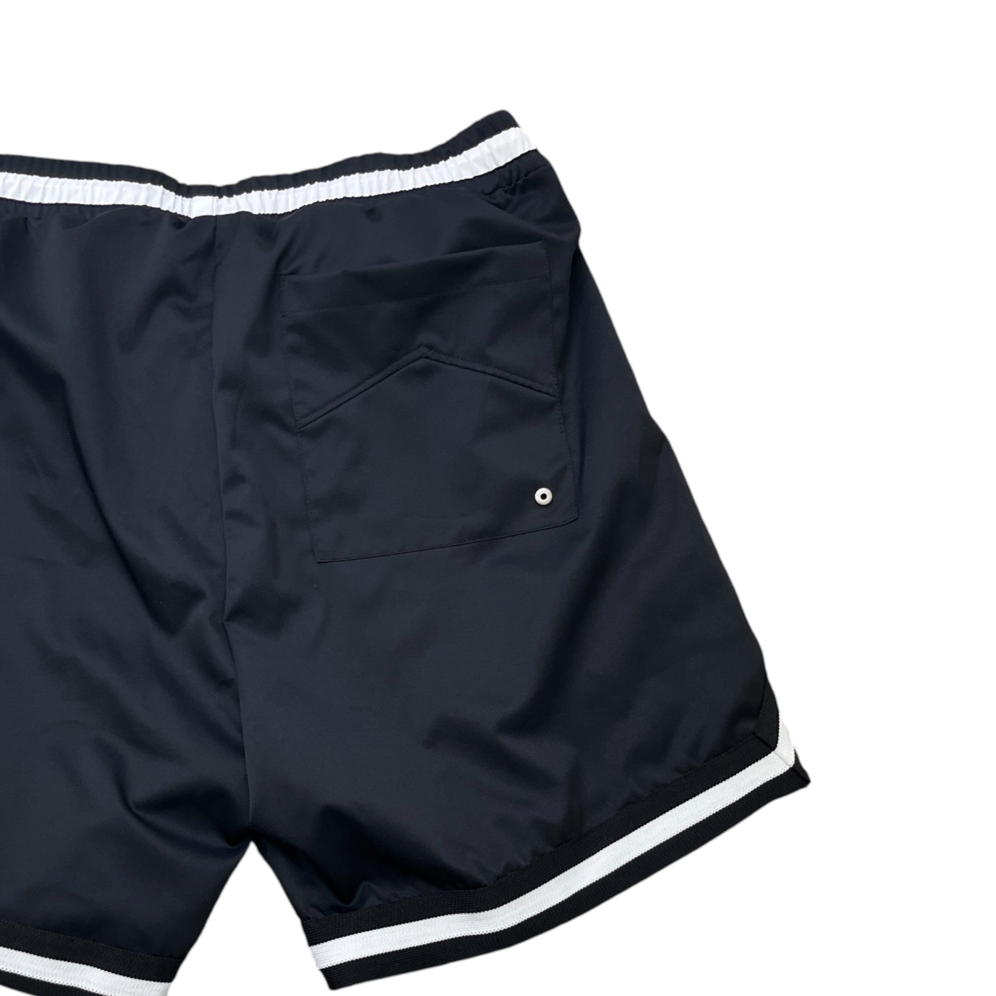 Men's Logo Print Swim Shorts Black Size XL