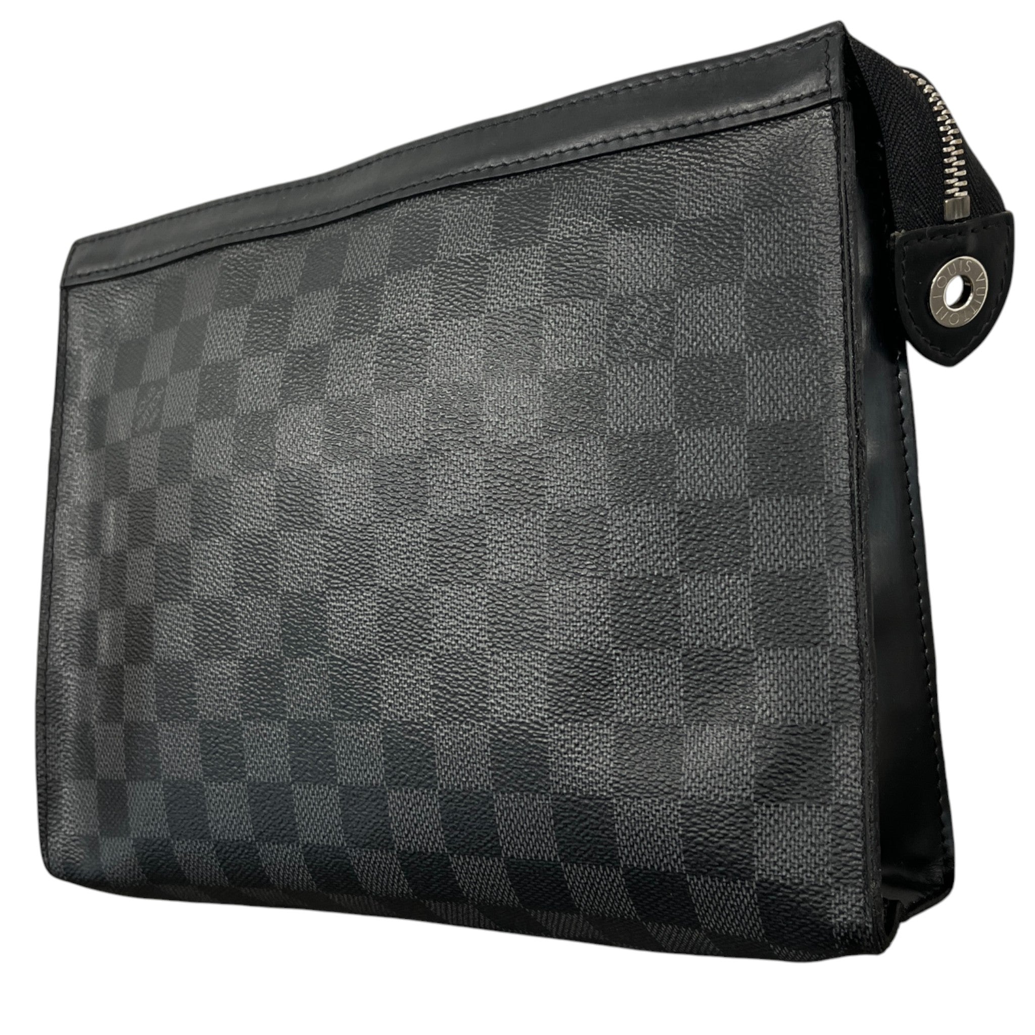Men's Damier Graphite Pochette Voyage Mm Pouch Grey