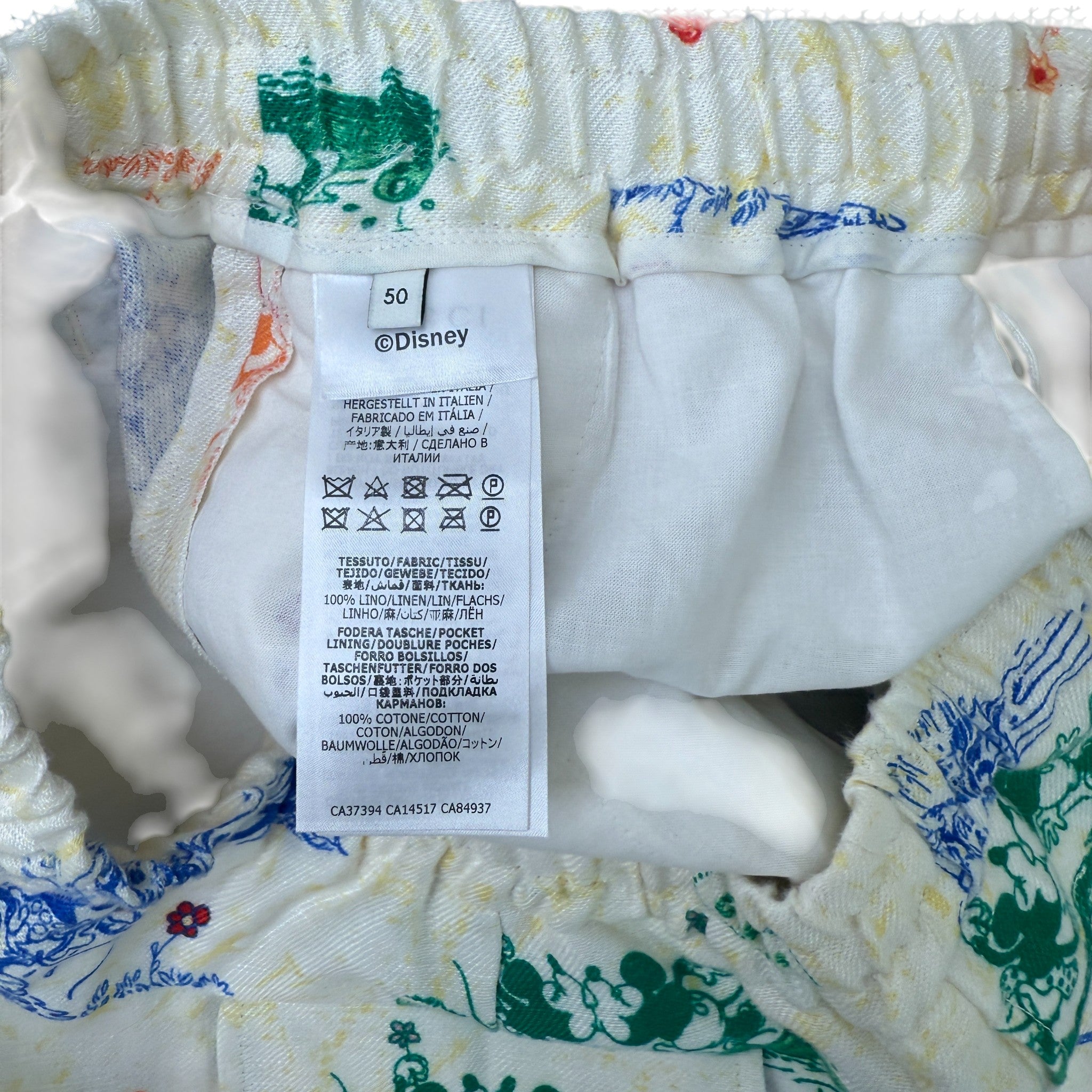 Men's X Disney Mickey & Minnie Print Shorts Multi-Coloured Size IT 50 / UK 34