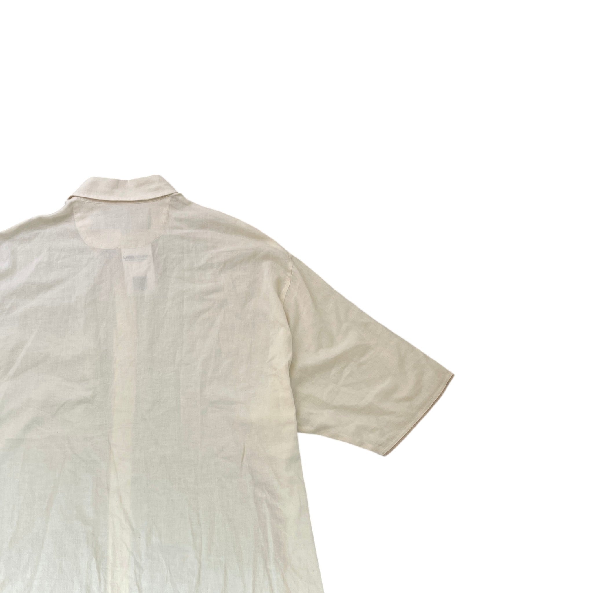 Men's Le Papier Short Sleeve Shirt Beige Size IT 48 / UK M