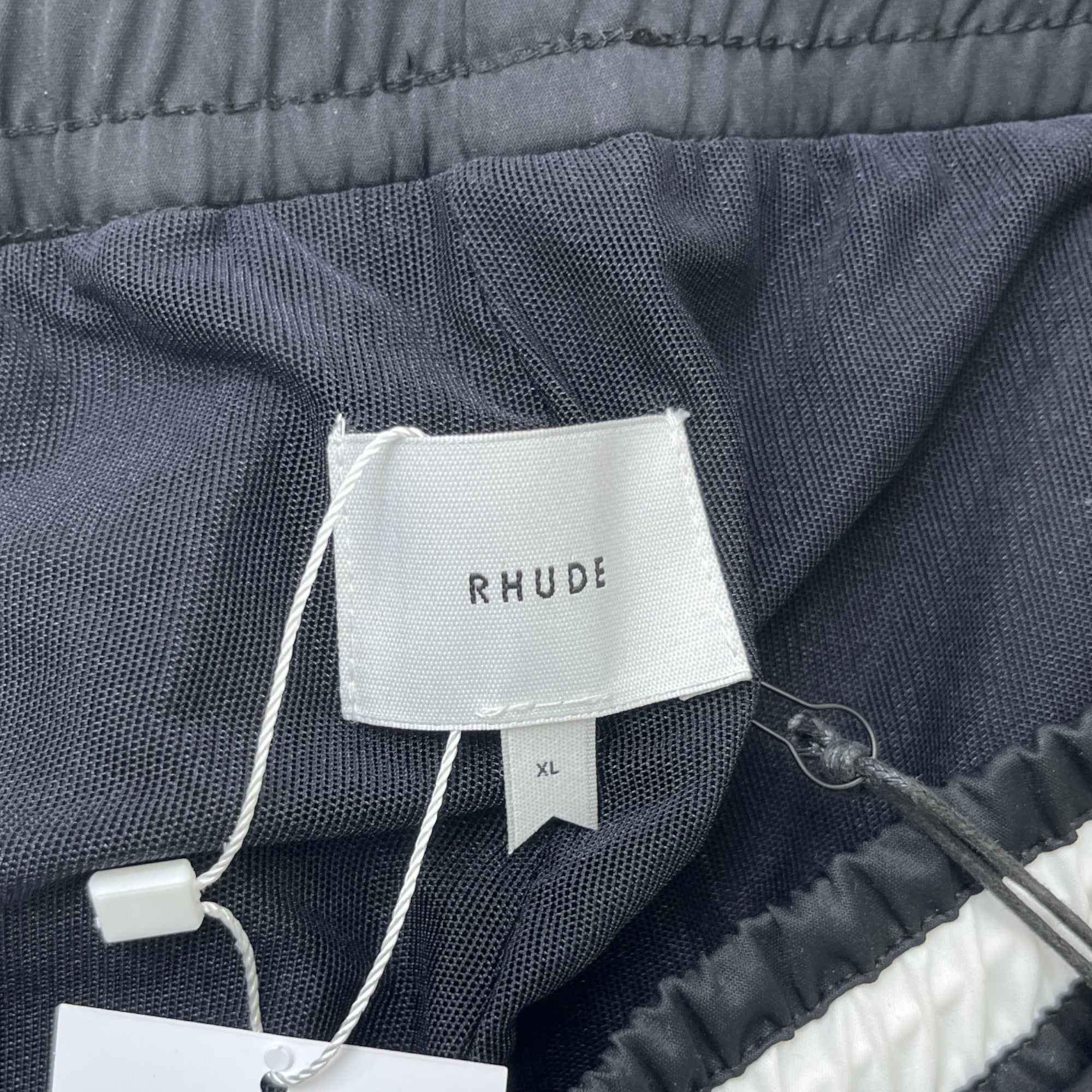 Men's Logo Print Swim Shorts Black Size XL