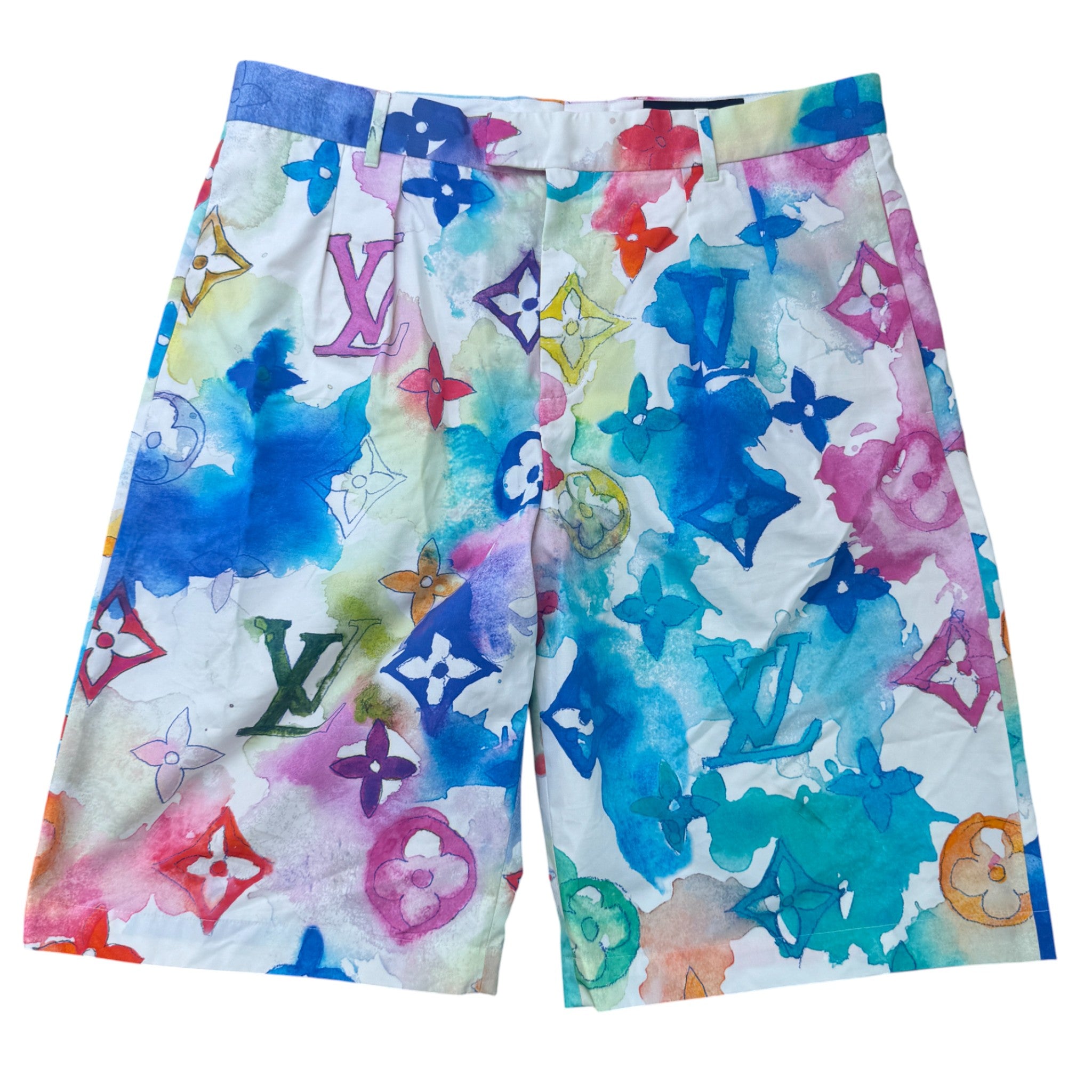 Men's Watercolor Monogram Shorts Multi-Coloured Size IT 46 / UK 30