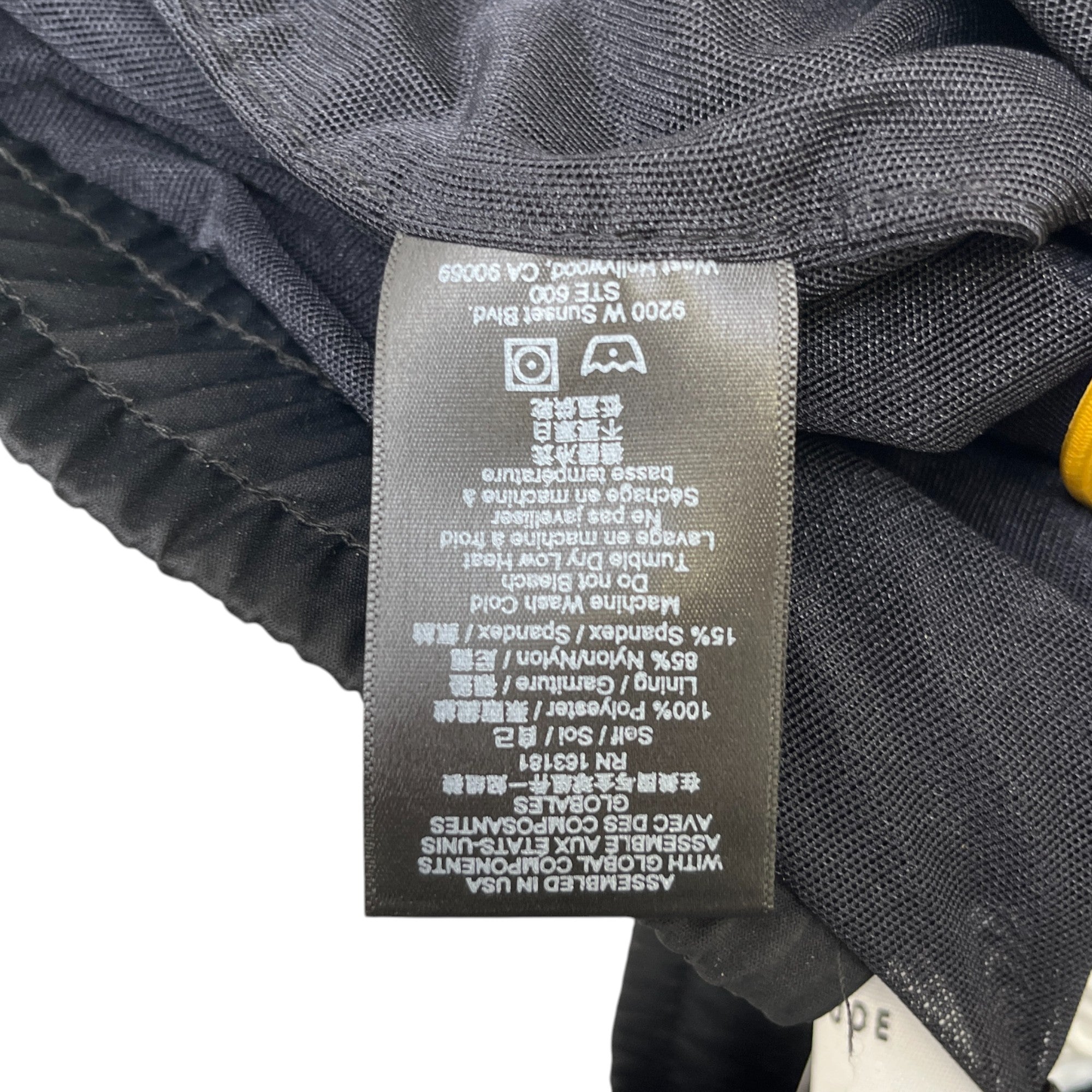 Men's Logo Print Swim Shorts Black Size XL