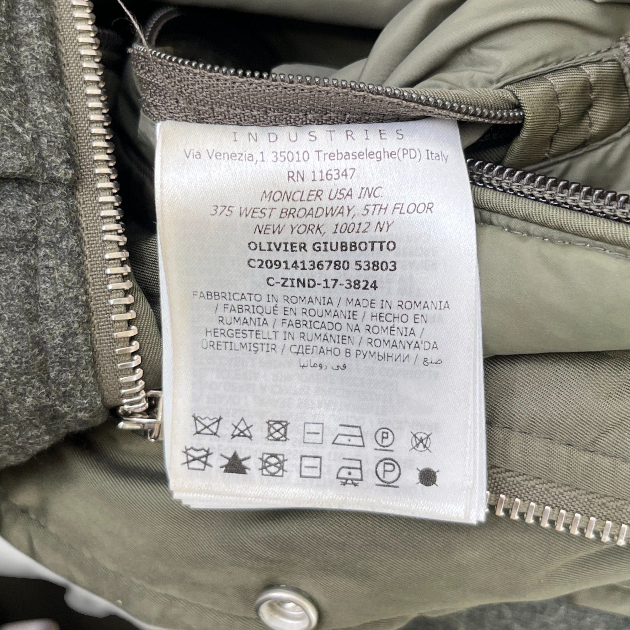 Men's Olivier Down Jacket Khaki Size 6 / XXXL