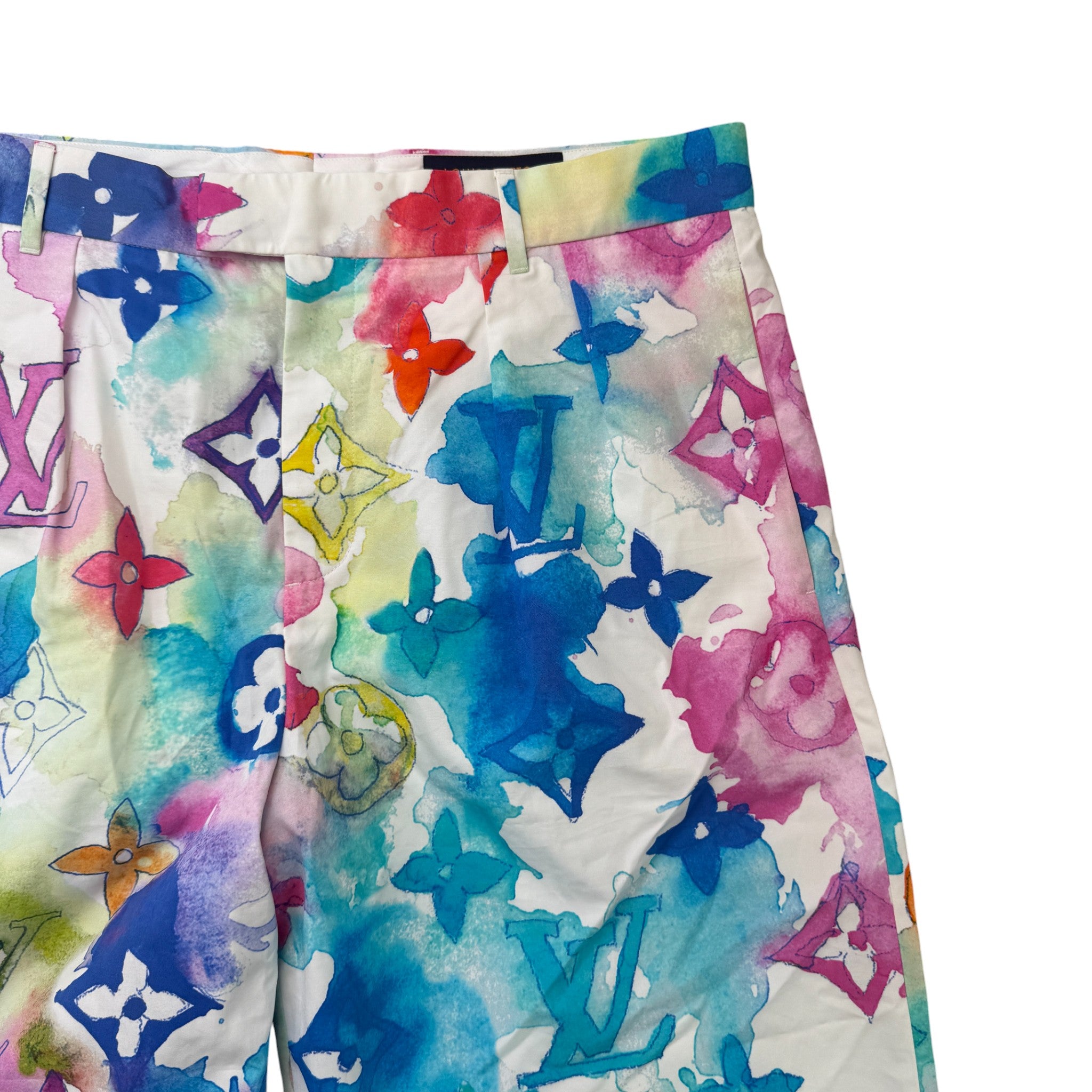 Men's Watercolor Monogram Shorts Multi-Coloured Size IT 46 / UK 30