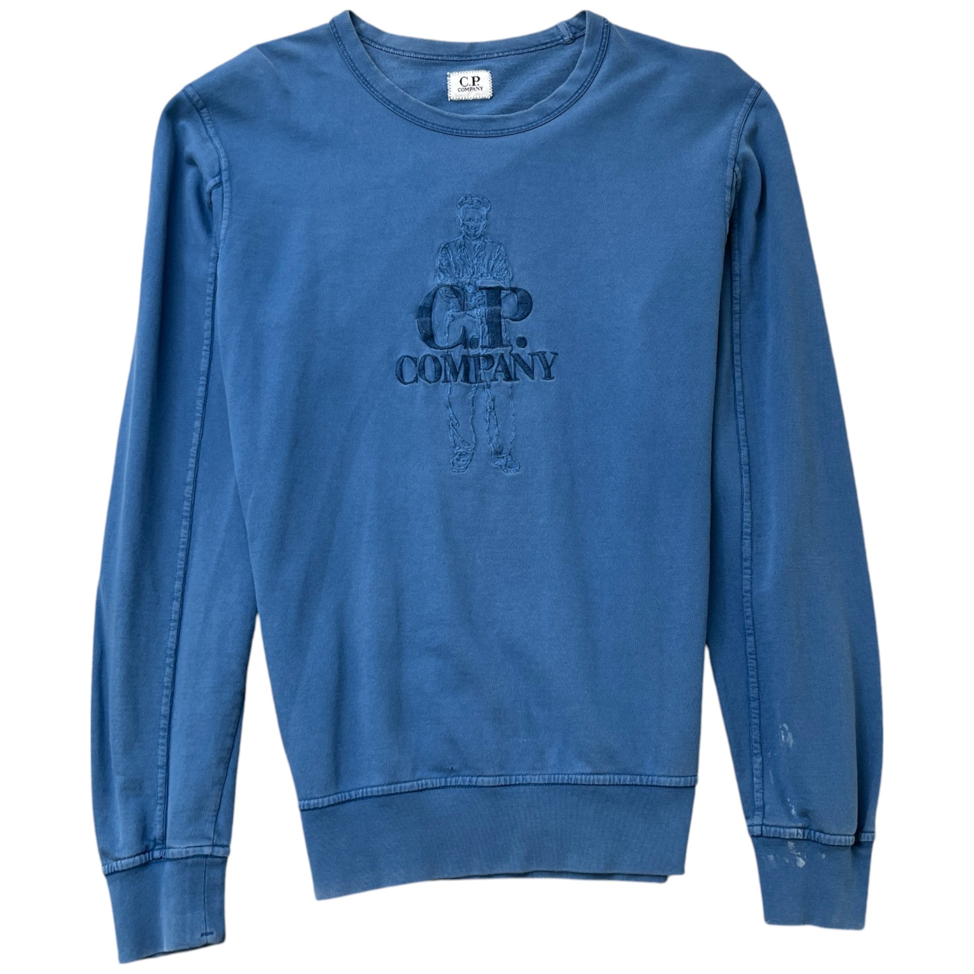 Men's Embroidered Logo Sweatshirt Blue Size S