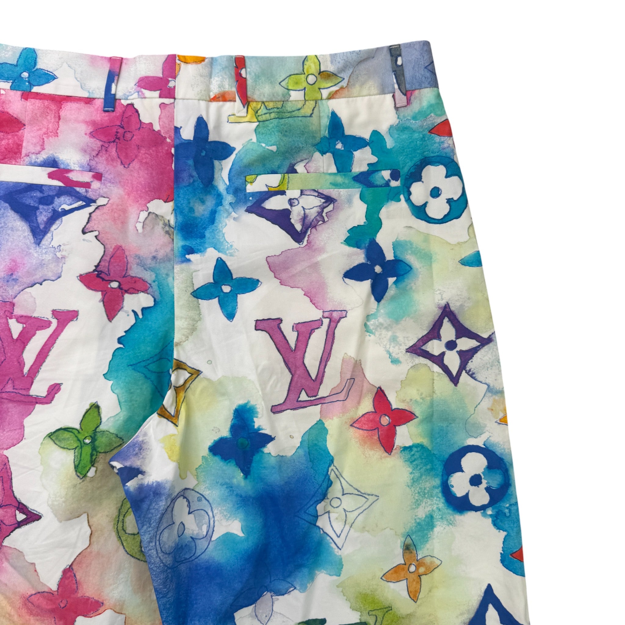 Men's Watercolor Monogram Shorts Multi-Coloured Size IT 46 / UK 30