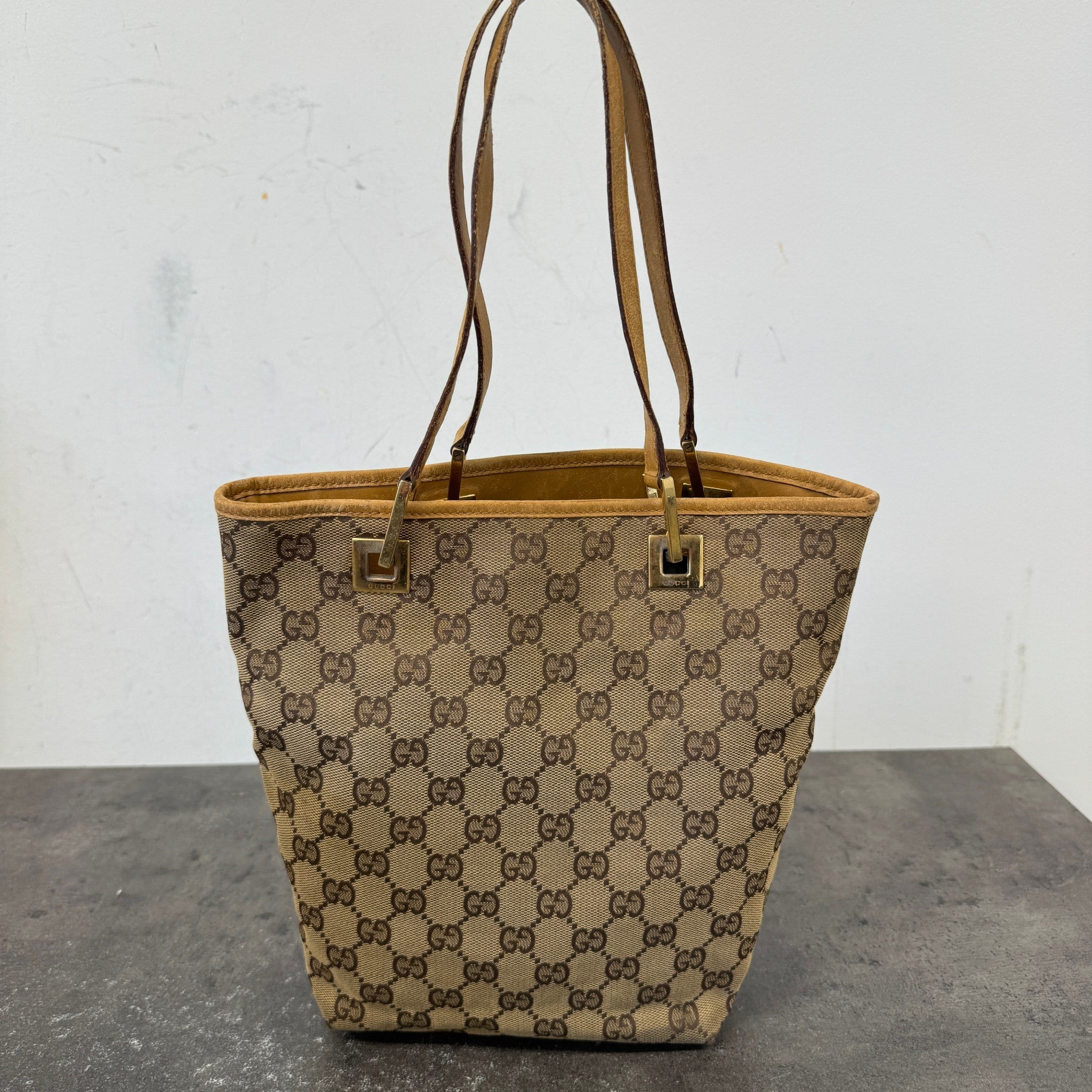 Women's Small Gg Supreme Tote Bag Beige