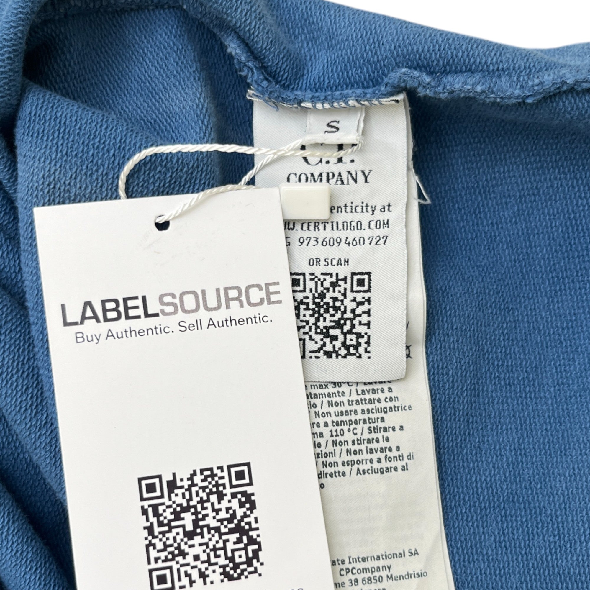 Men's Embroidered Logo Sweatshirt Blue Size S