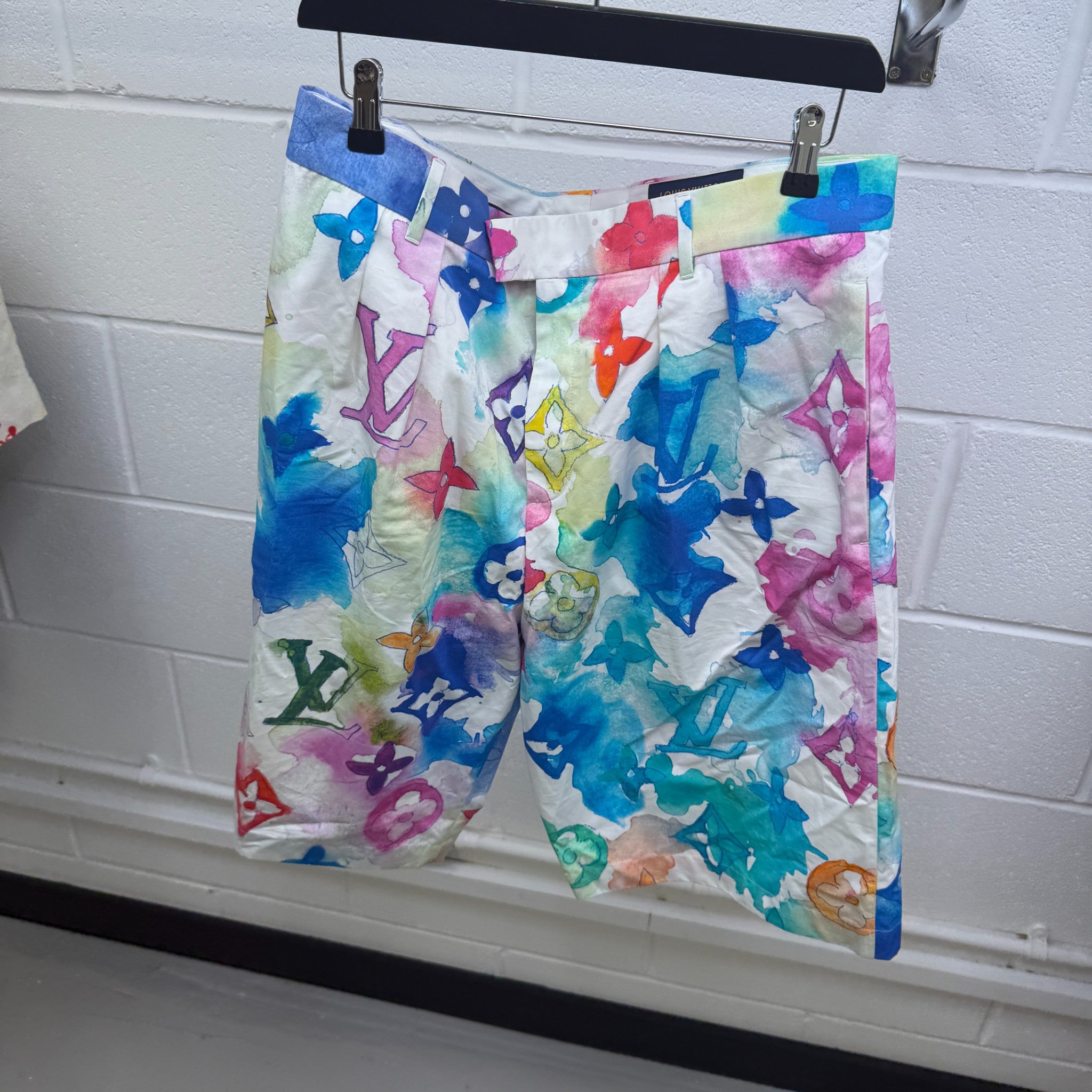 Men's Watercolor Monogram Shorts Multi-Coloured Size IT 46 / UK 30