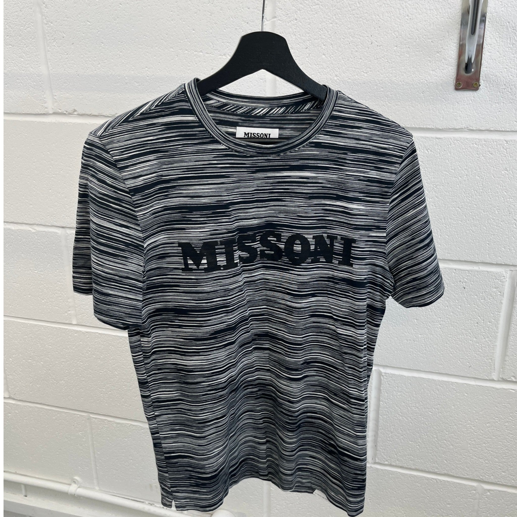 Men's Logo Print T-Shirt Black Size XS
