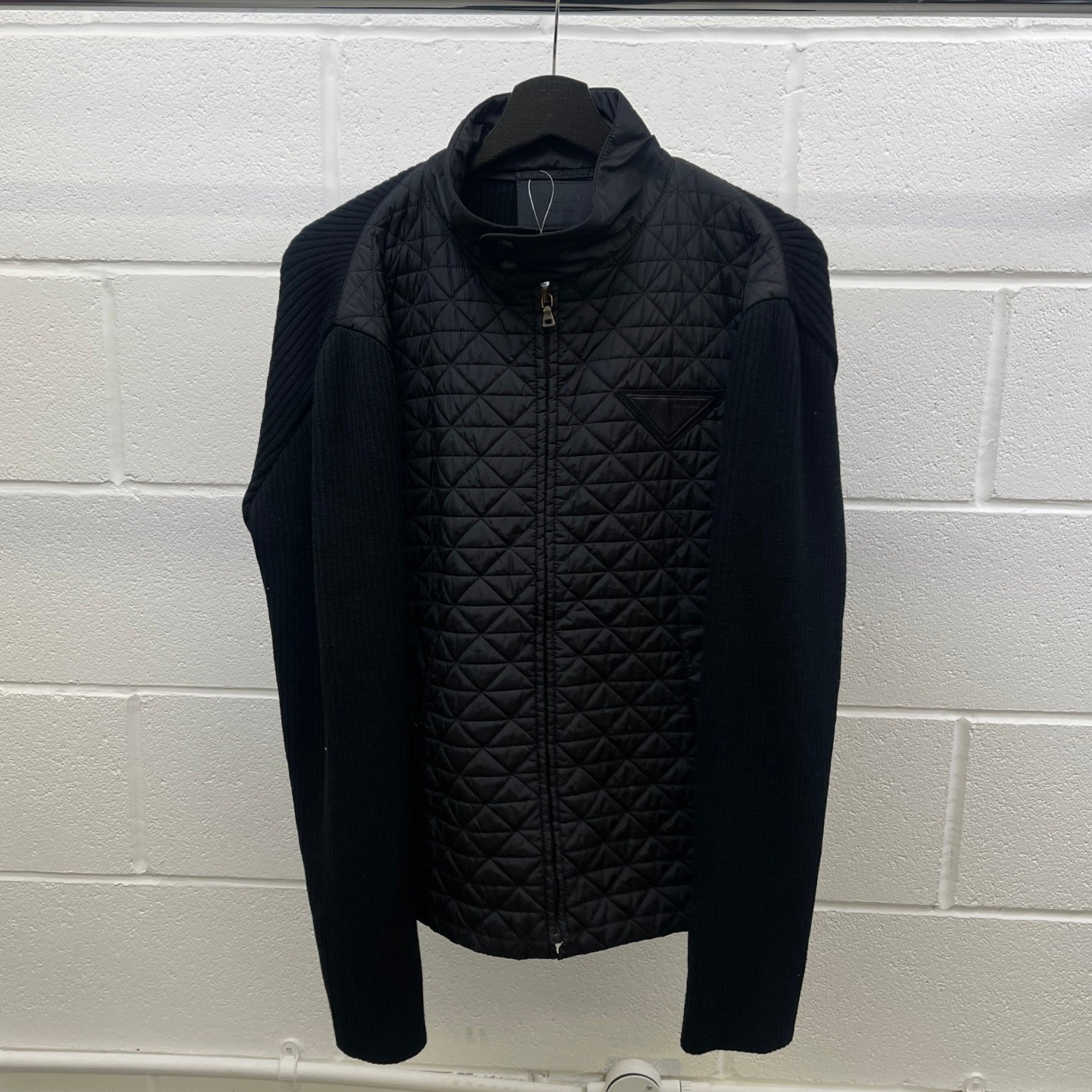 Men's Triangle Logo Jacket Black Size IT 50 / L