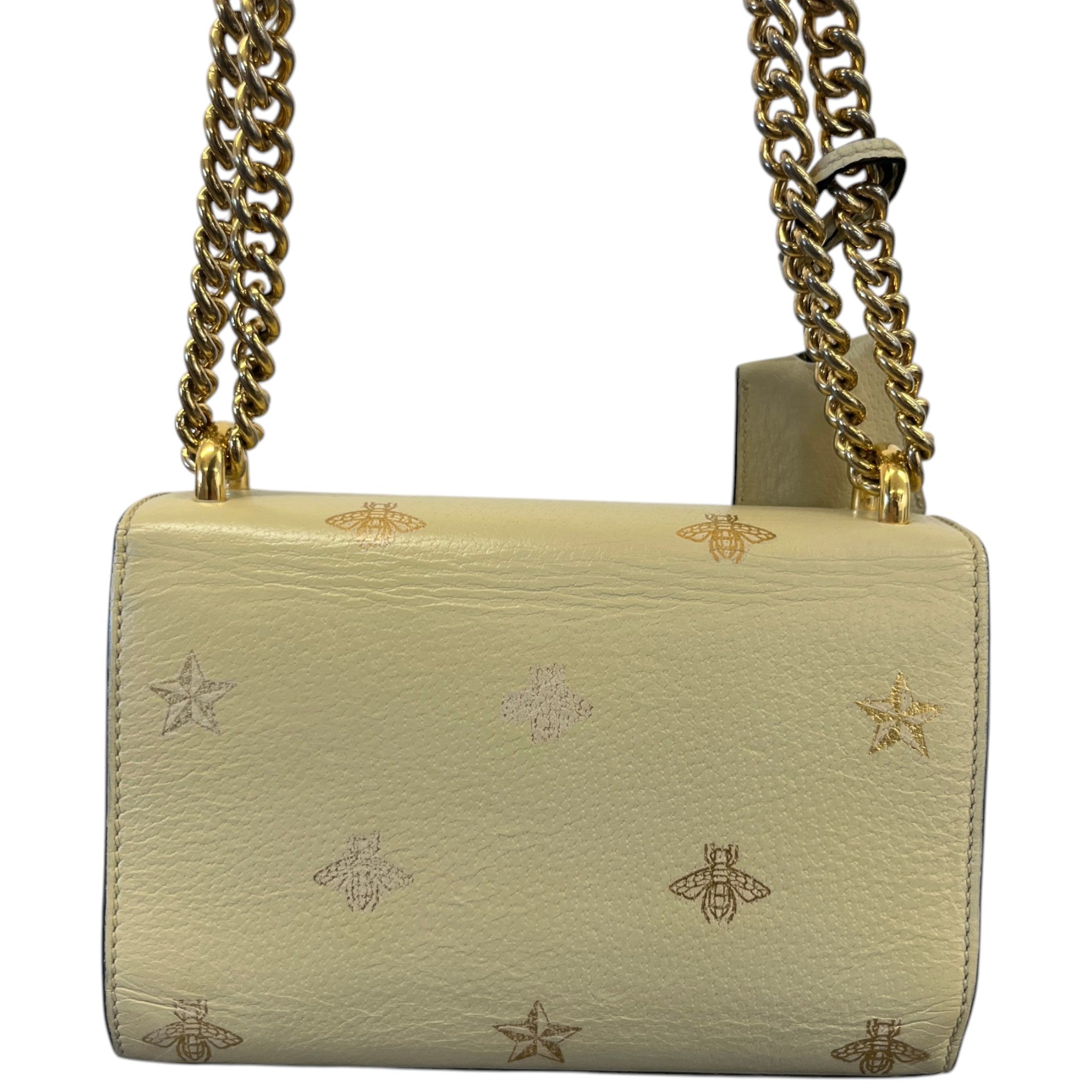 Women's Small Bee Star Padlock Bag Cream