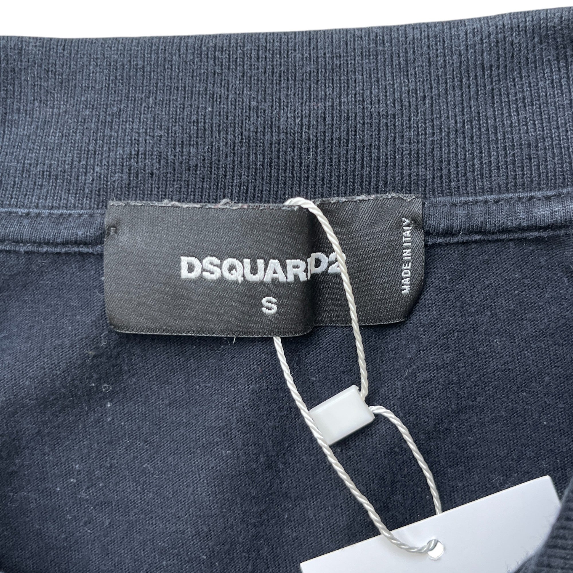 Men's Logo Print Polo Shirt Black Size S