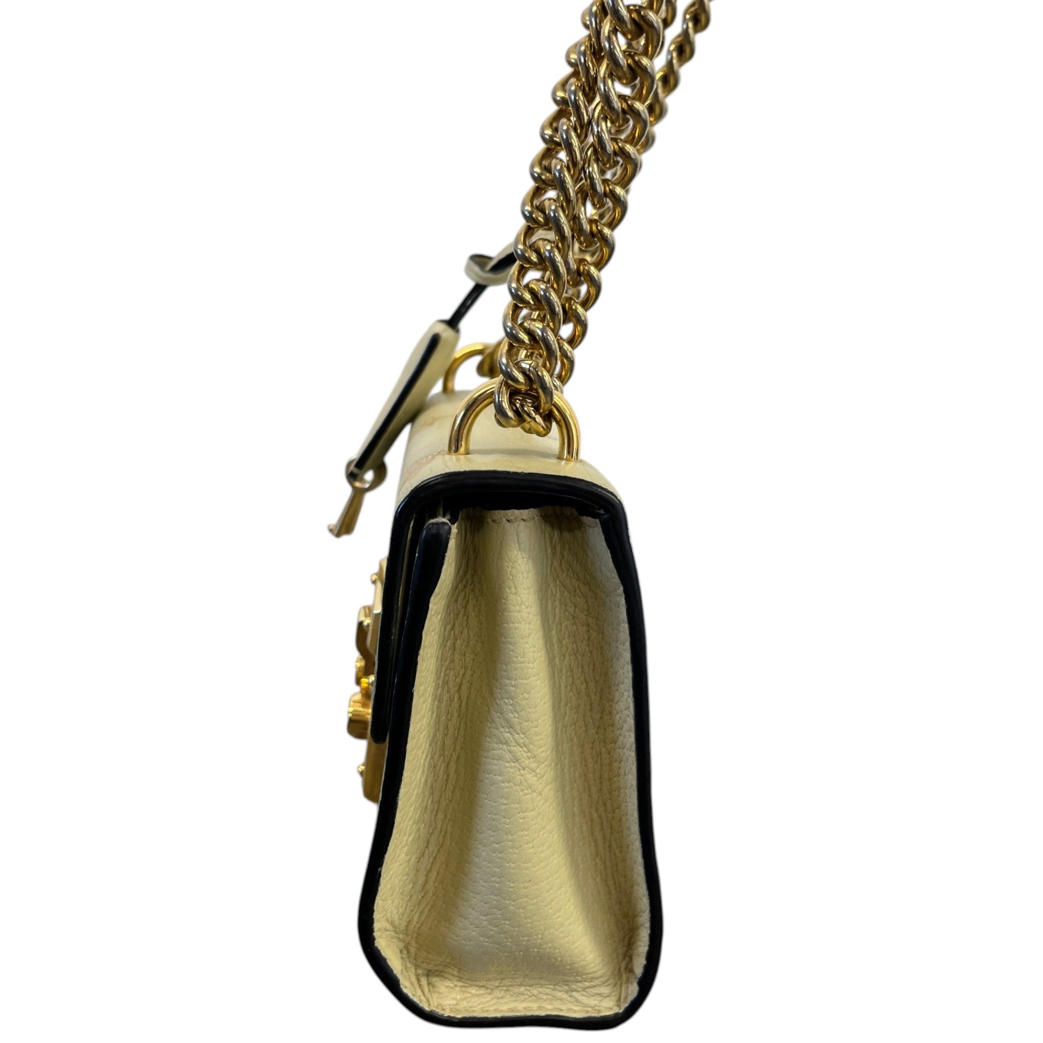 Women's Small Bee Star Padlock Bag Cream