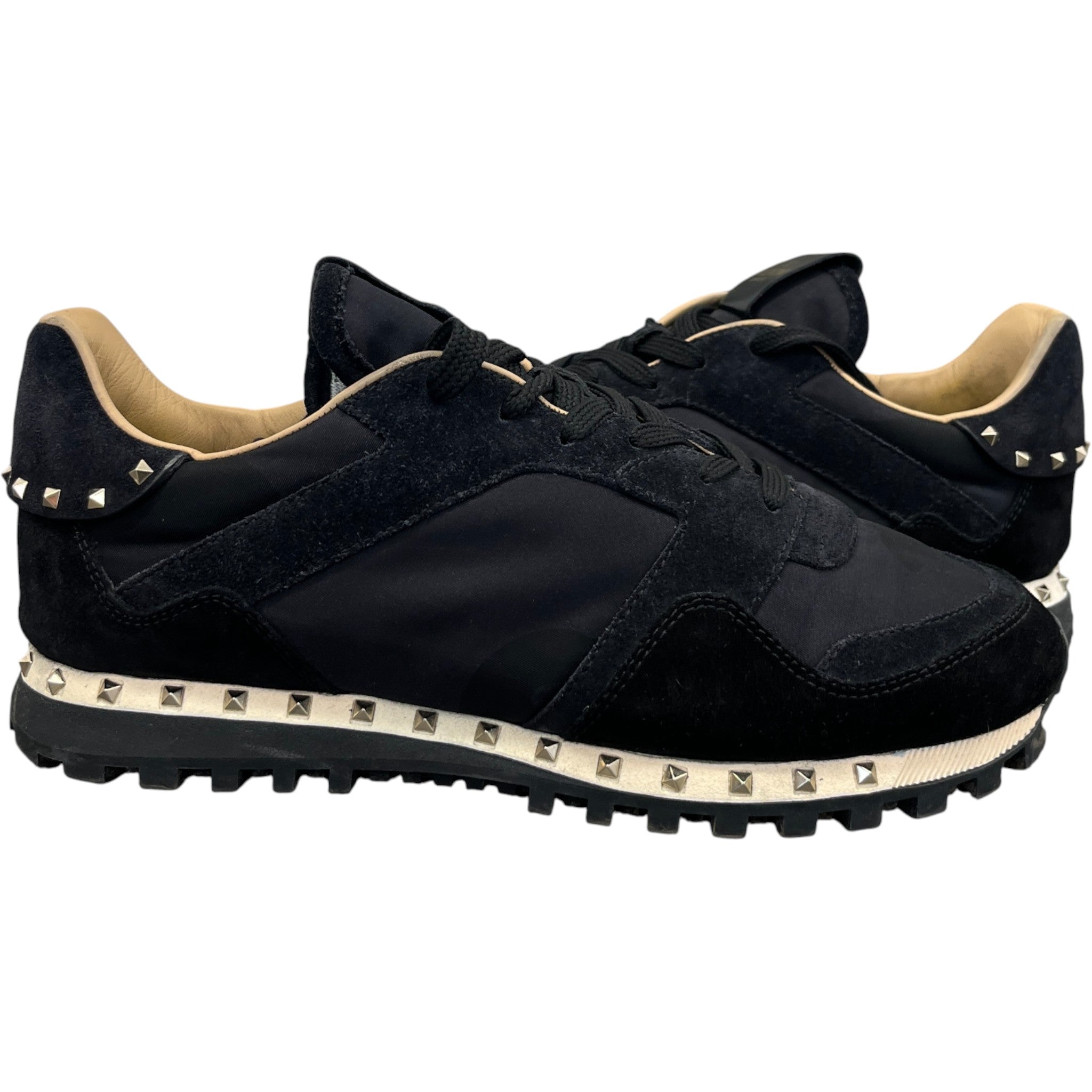 Men's Rockstud Camouflage Low Trainers Black Size EU 41 / UK 7