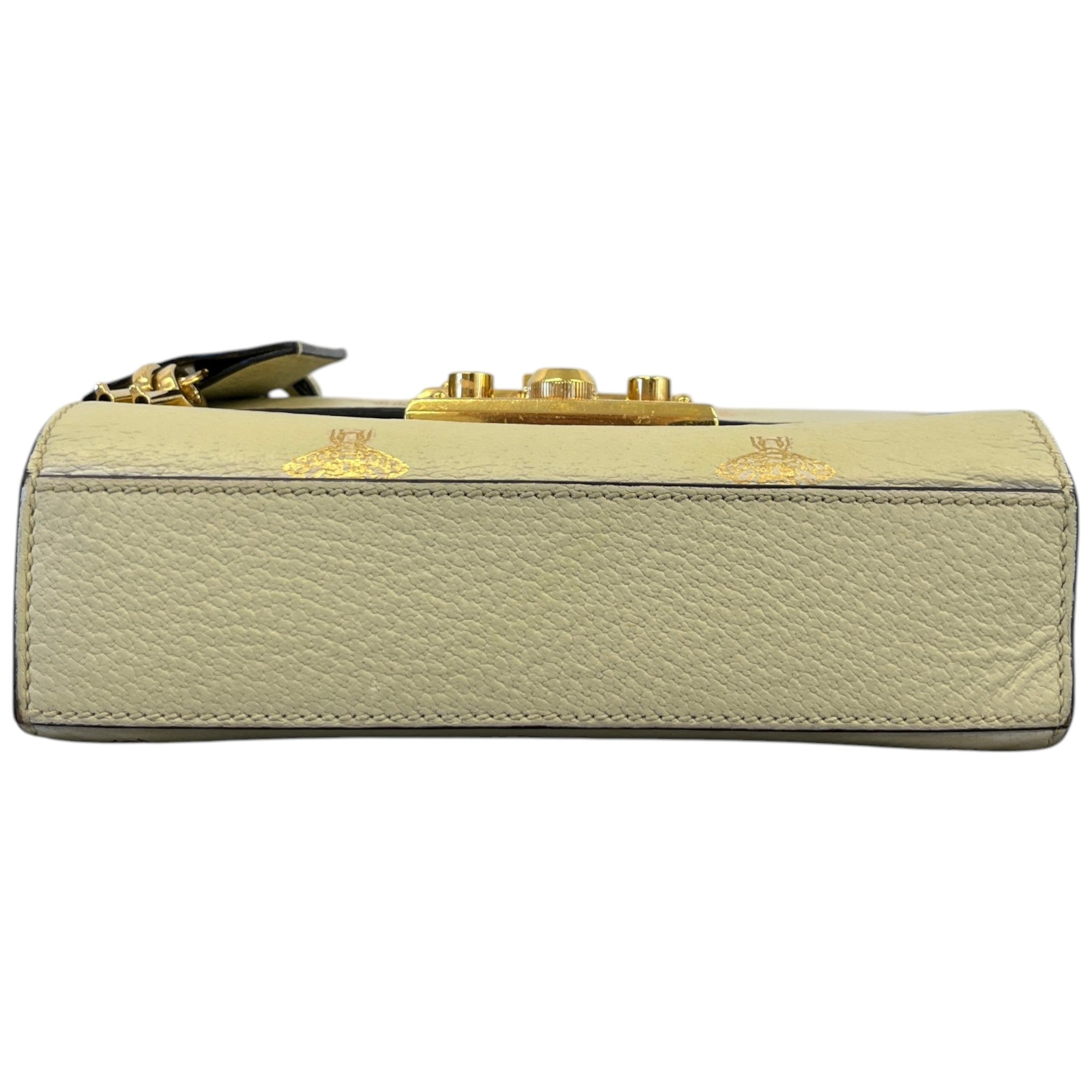 Women's Small Bee Star Padlock Bag Cream